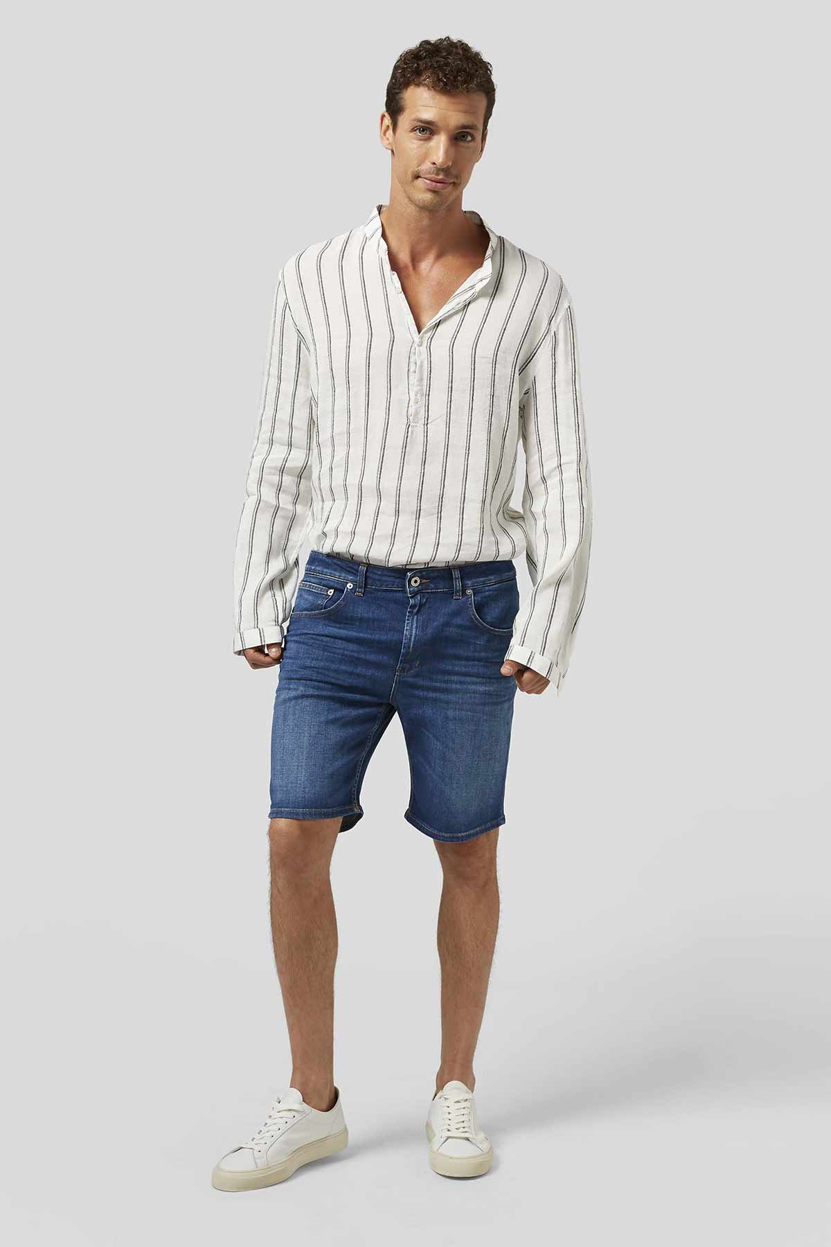 Dondup Regular Fit Streç Derick Denim Şort-Libas Trendy Fashion Store