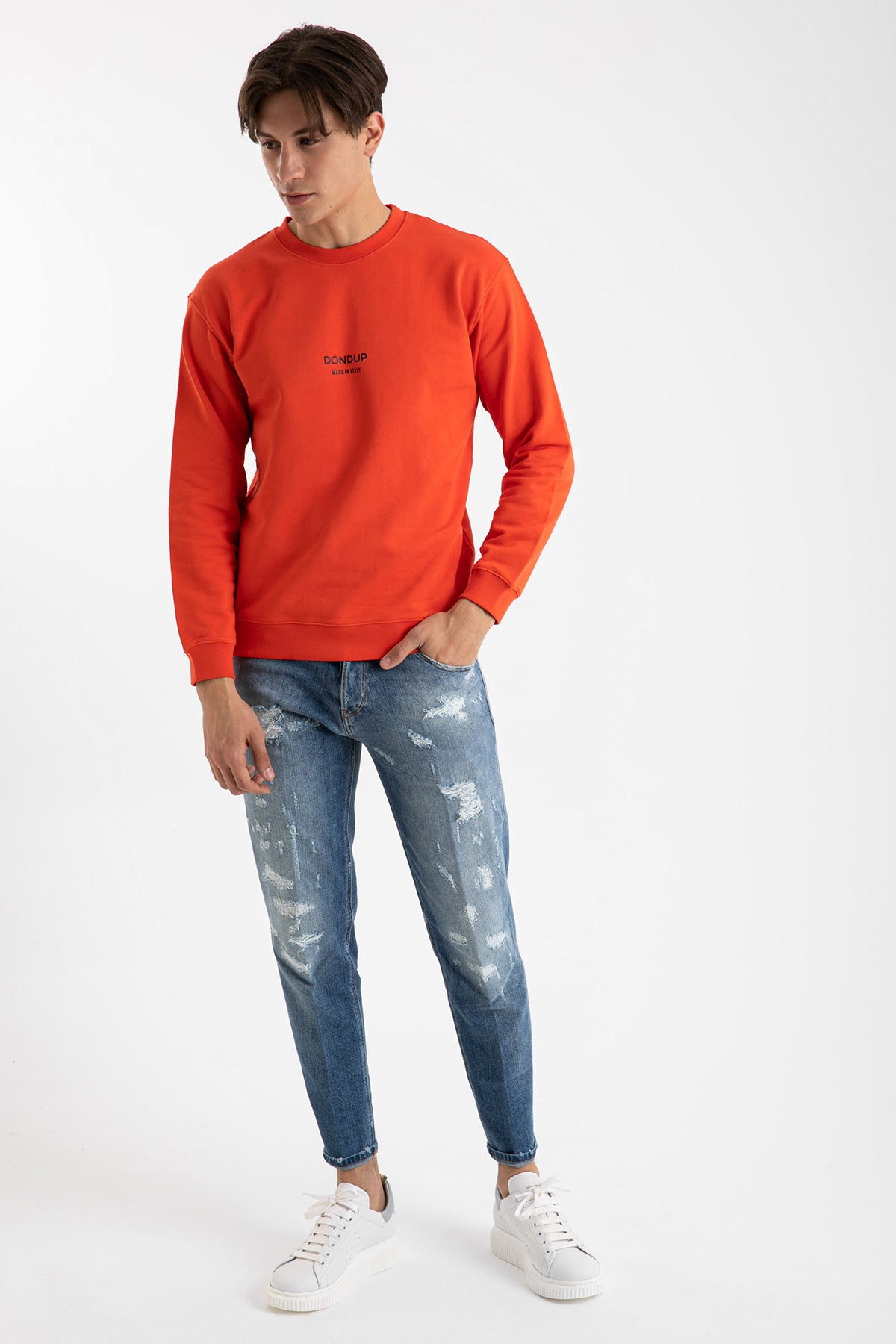 Dondup Yuvarlak Yaka Logo Sweatshirt-Libas Trendy Fashion Store