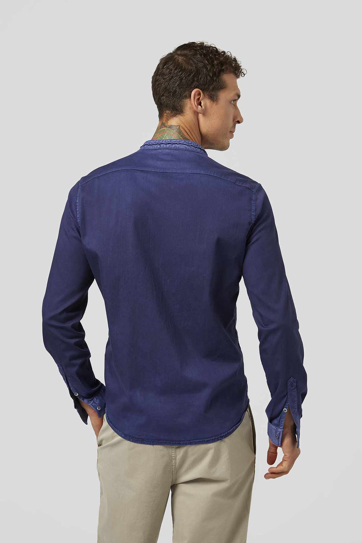 Dondup Hakim Yaka Streç Denim Yıkamalı Gömlek-Libas Trendy Fashion Store