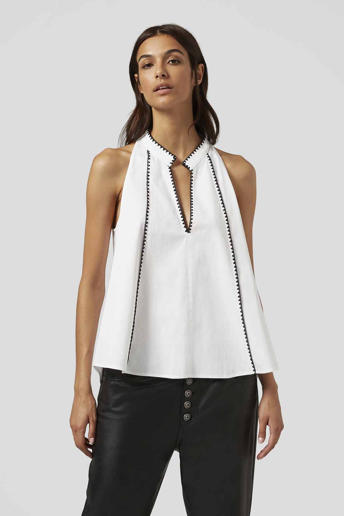 Dondup V Yaka Kolsuz Bluz-Libas Trendy Fashion Store