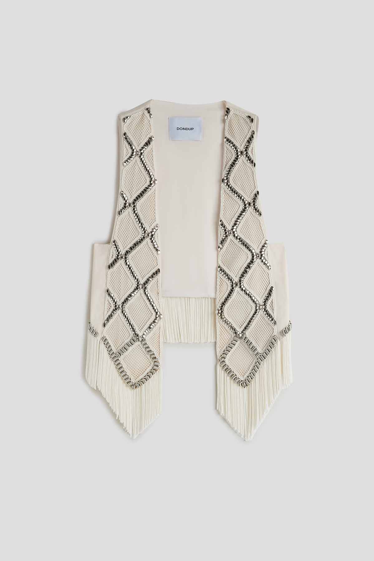 Dondup Metel Aksesuar ve Püskül Detaylı Yelek-Libas Trendy Fashion Store