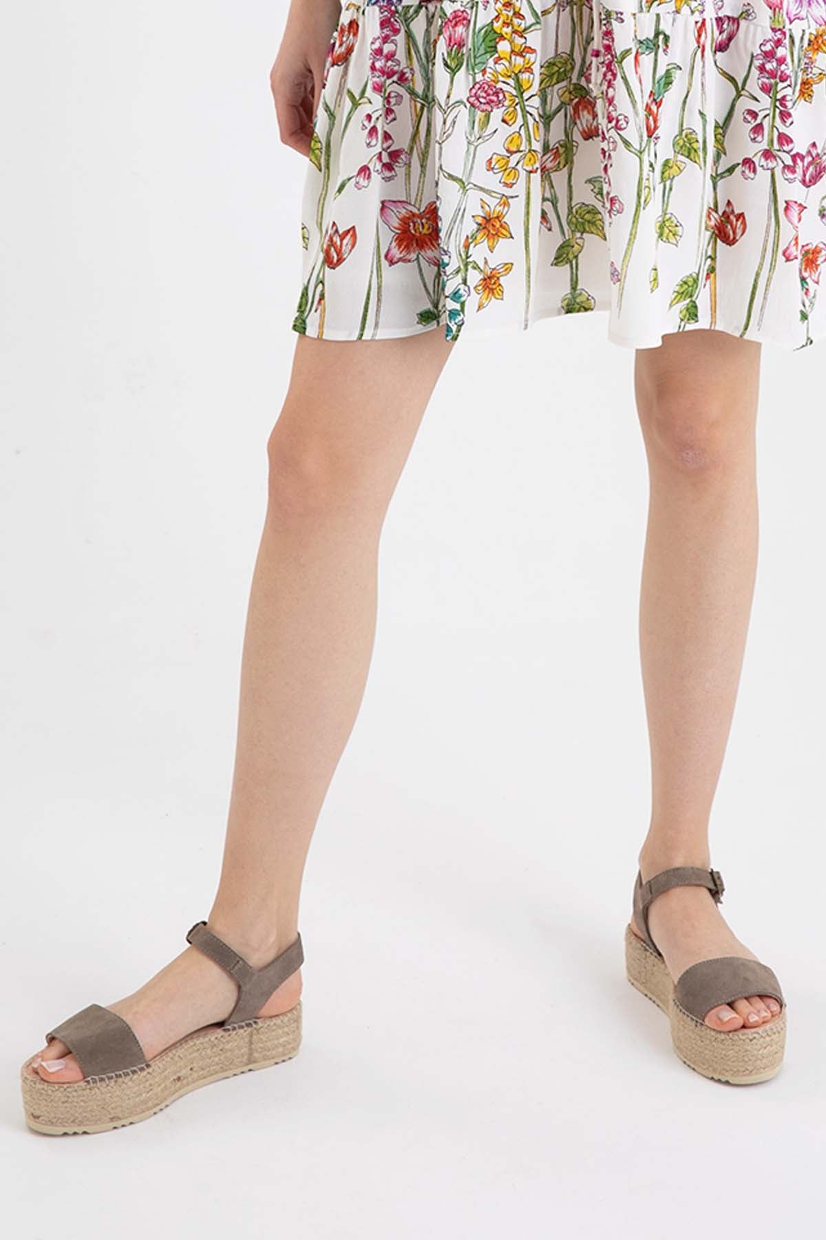 Manebi Nubuk Espadril Sandalet-Libas Trendy Fashion Store