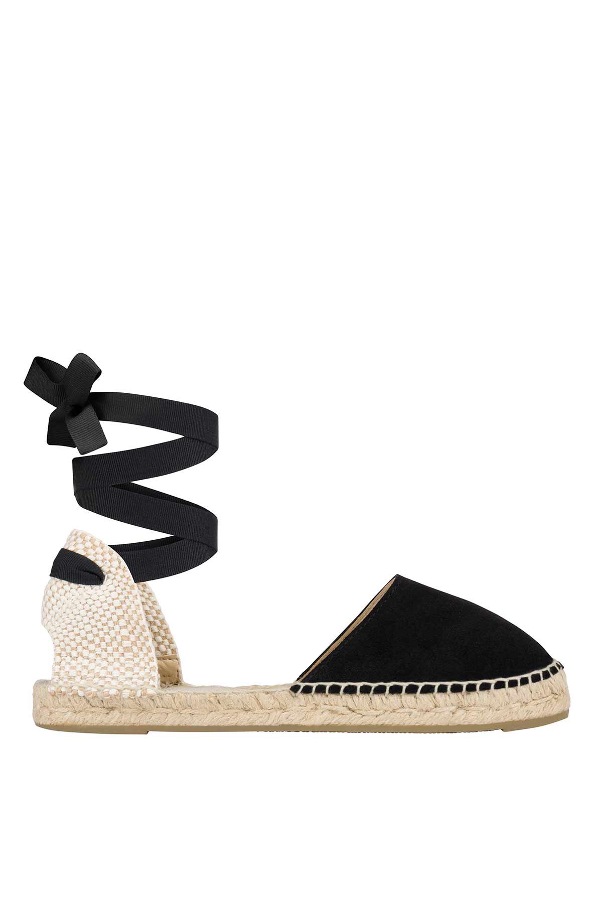 Manebi Süet Bilekten Bağlamalı Espadril Sandalet-Libas Trendy Fashion Store