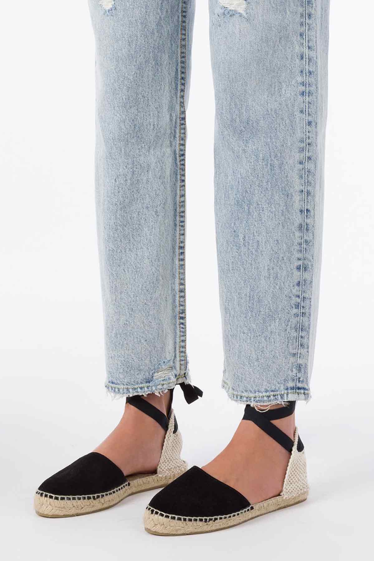 Manebi Süet Bilekten Bağlamalı Espadril Sandalet-Libas Trendy Fashion Store