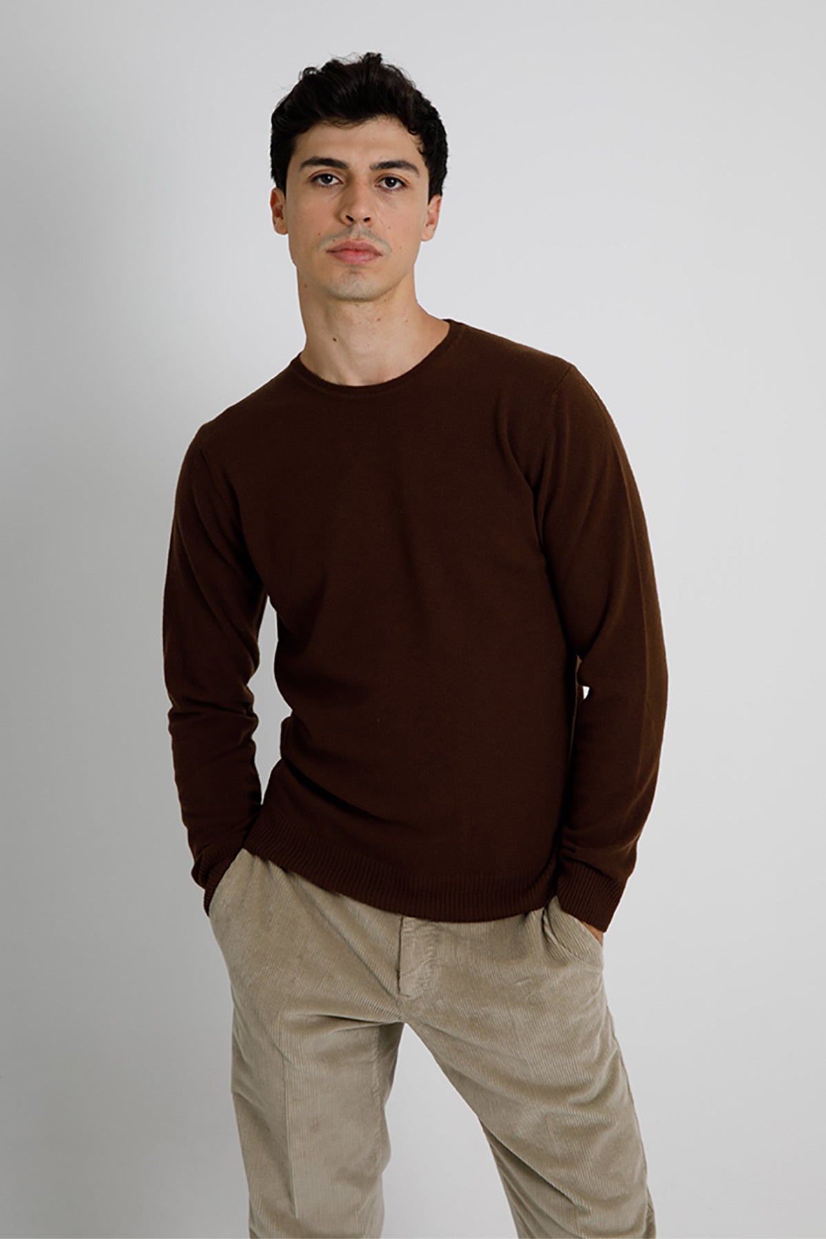 Manifattura Kaşmirli Yuvarlak Yaka Yün Triko-Libas Trendy Fashion Store