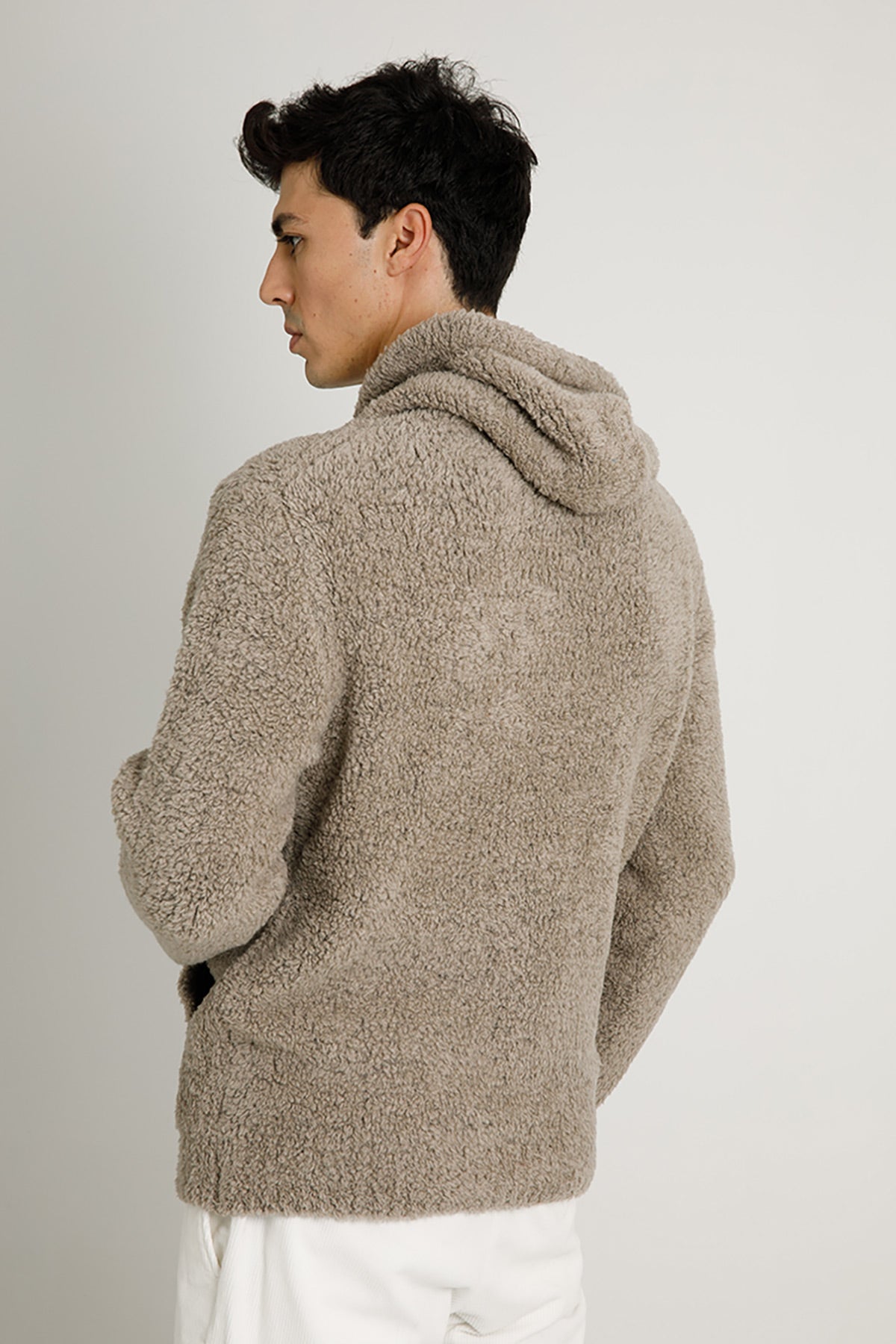 Manifattura Kapüşonlu Peluş Yün Sweatshirt-Libas Trendy Fashion Store