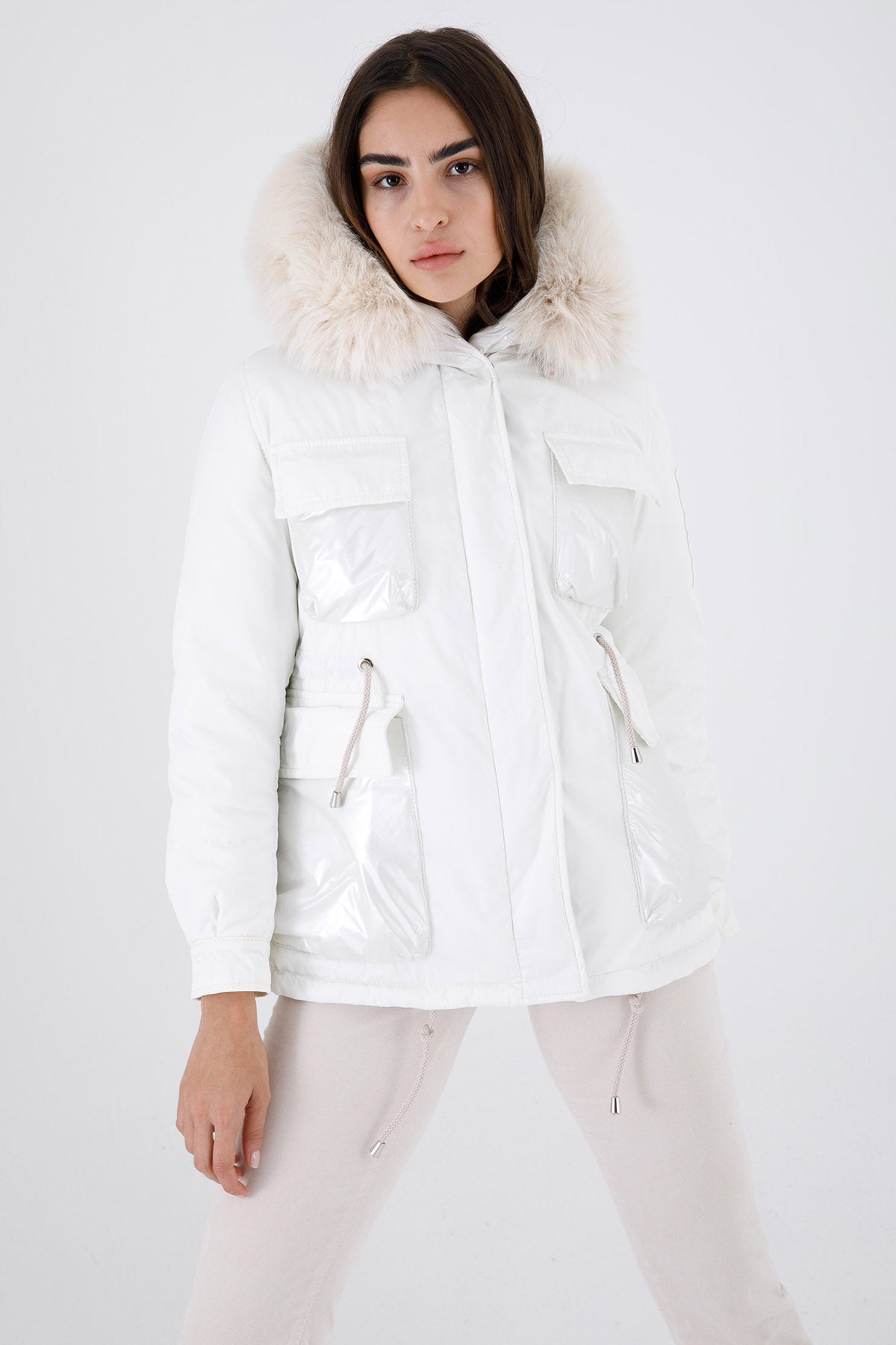 Flo & Clo Kürklü Dolgulu Kaban-Libas Trendy Fashion Store