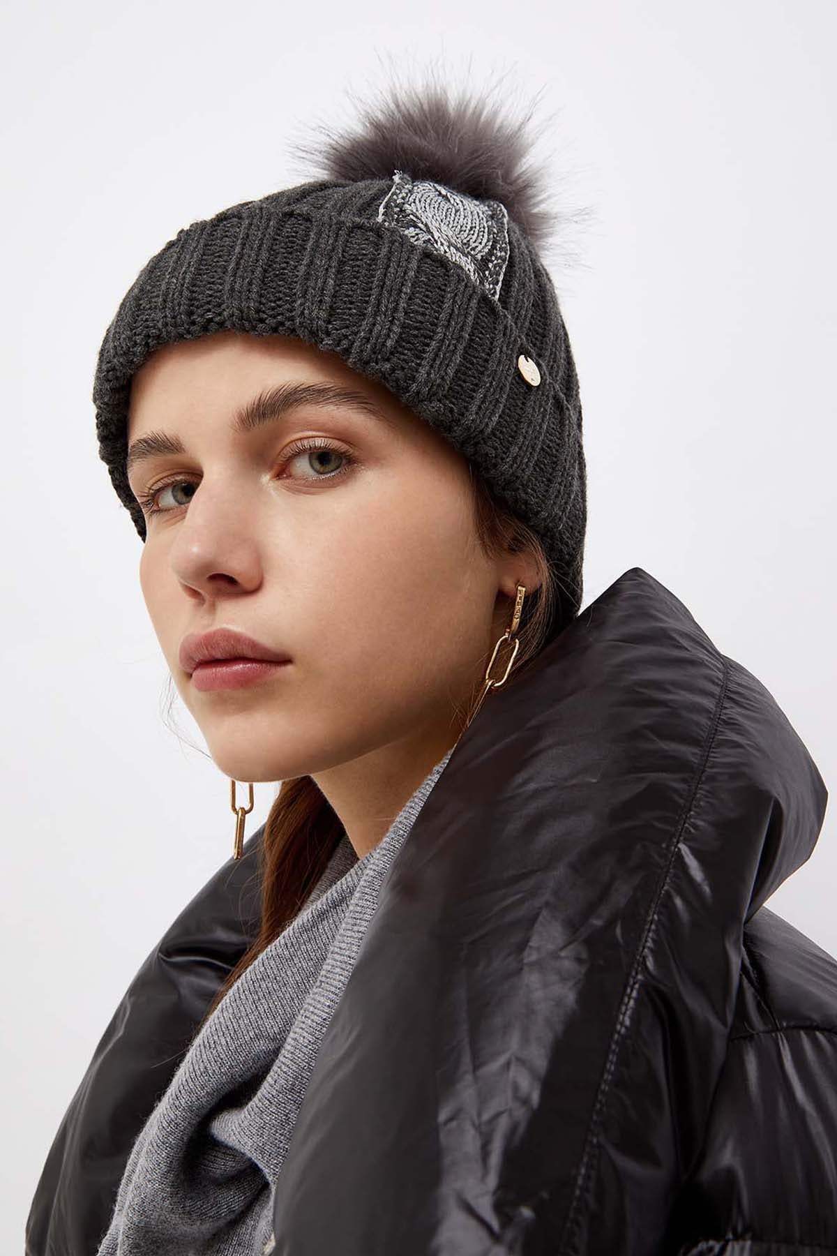 Liu Jo Kürklü Ponponlu Bere-Libas Trendy Fashion Store