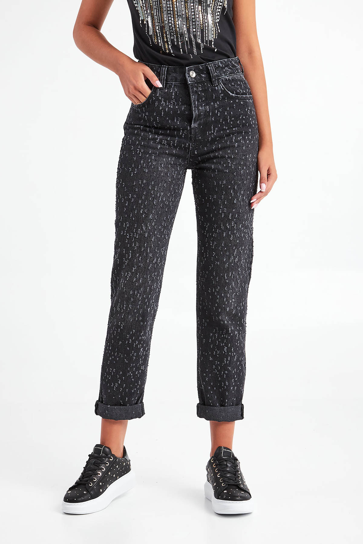 Liu Jo Mom Fit Yırtık Detaylı Jeans-Libas Trendy Fashion Store