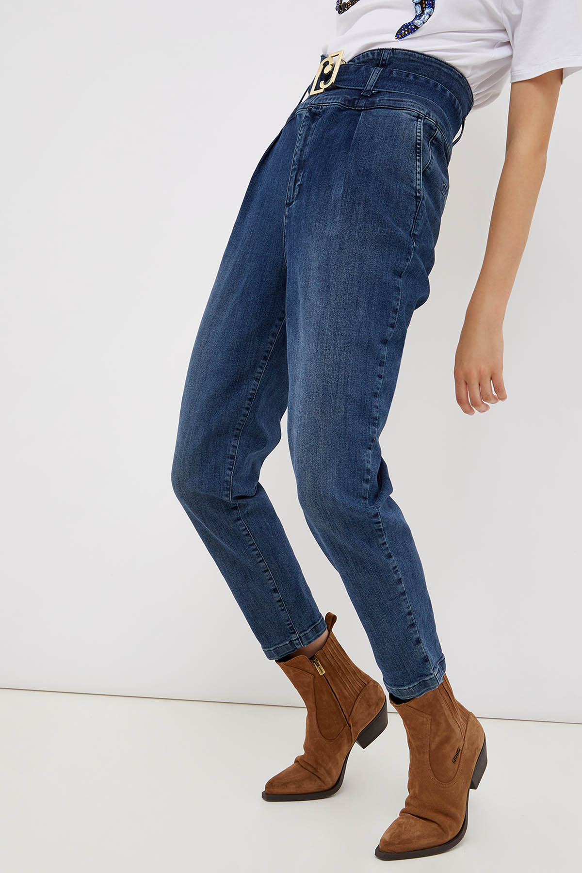 Liu Jo Yüksek Bel Paperbag Jeans-Libas Trendy Fashion Store