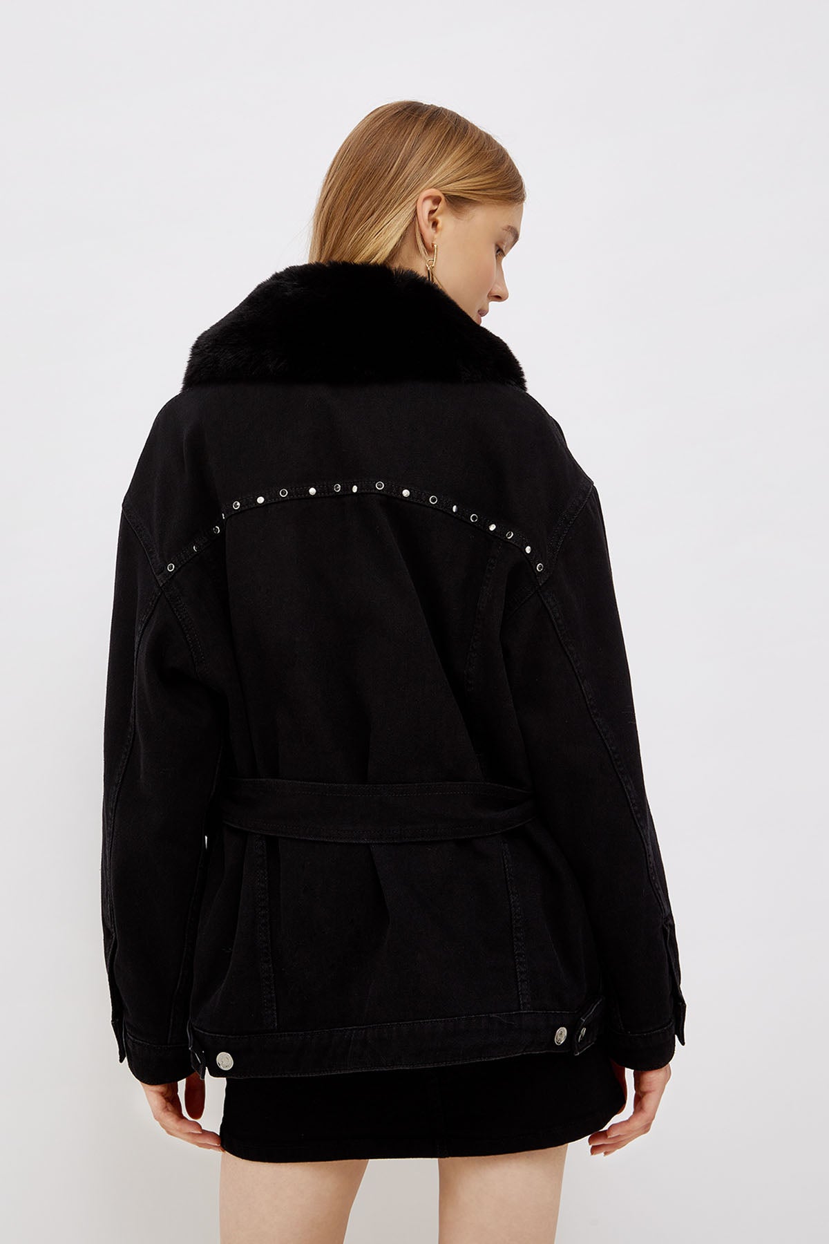 Liu Jo Kürklü Yaka Denim Ceket-Libas Trendy Fashion Store