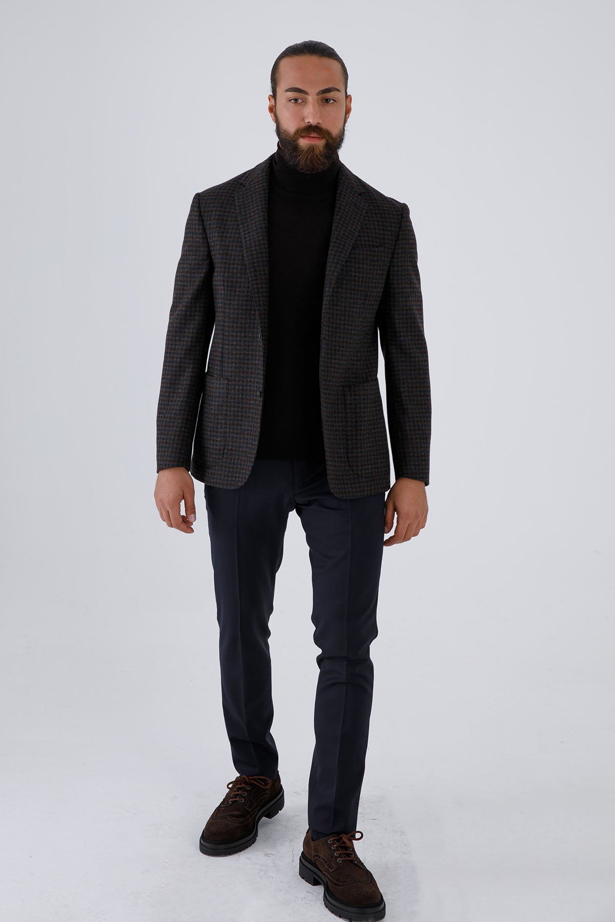 The Gigi Kaşmirli Kareli Yün Ceket-Libas Trendy Fashion Store