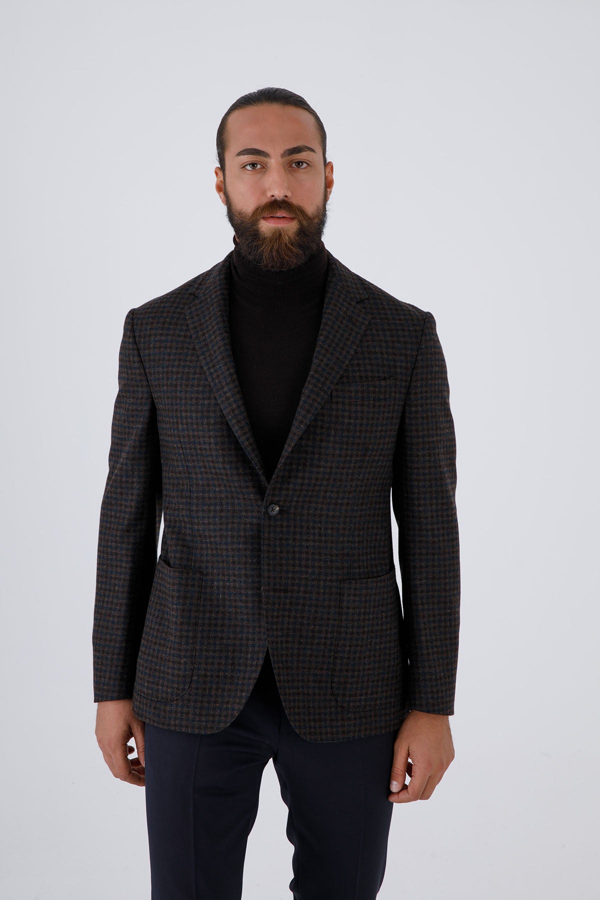 The Gigi Kaşmirli Kareli Yün Ceket-Libas Trendy Fashion Store