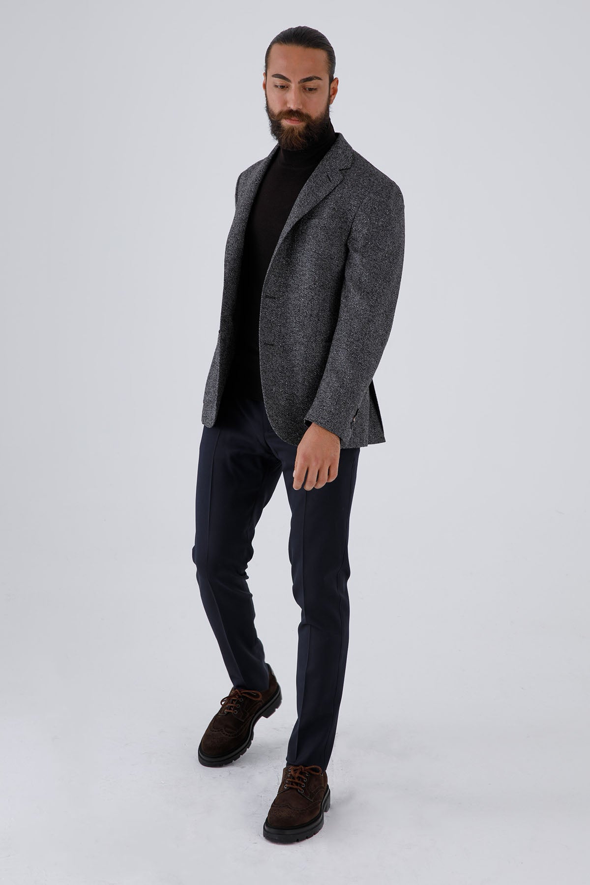 The Gigi İpekli Yün Balıksırtı Ceket-Libas Trendy Fashion Store