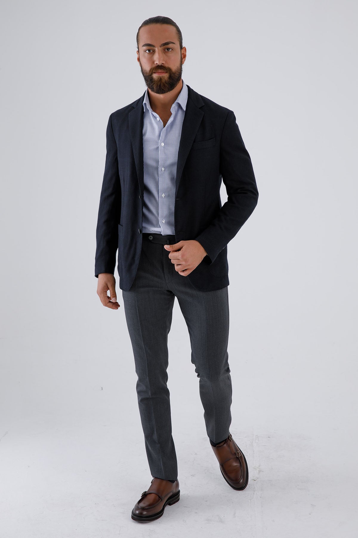 Fradi Çizgili Klasik Yaka Gömlek-Libas Trendy Fashion Store