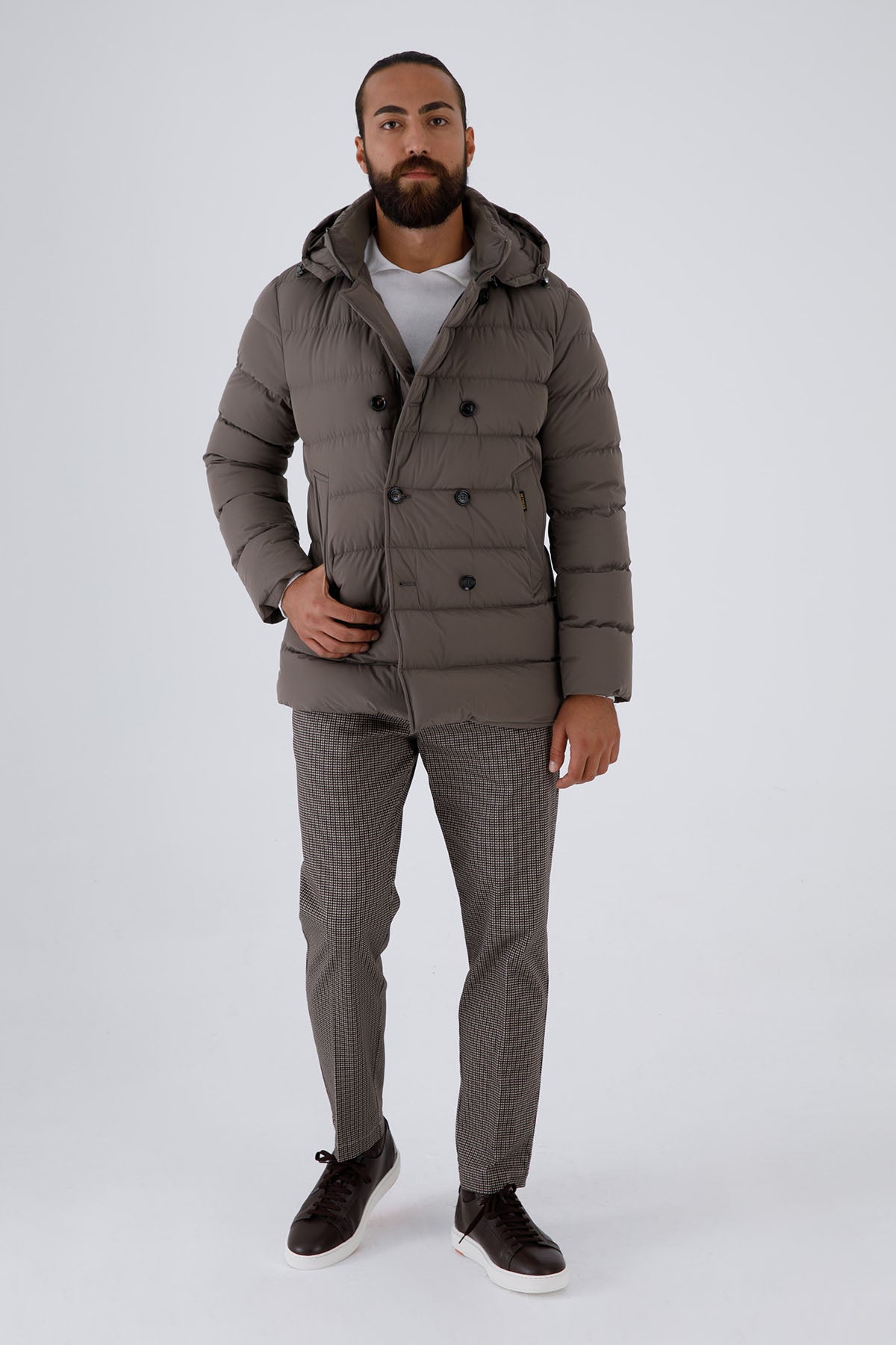 Hetrego Benjamin Kapüşonlu Kruvaze Puffer Mont-Libas Trendy Fashion Store