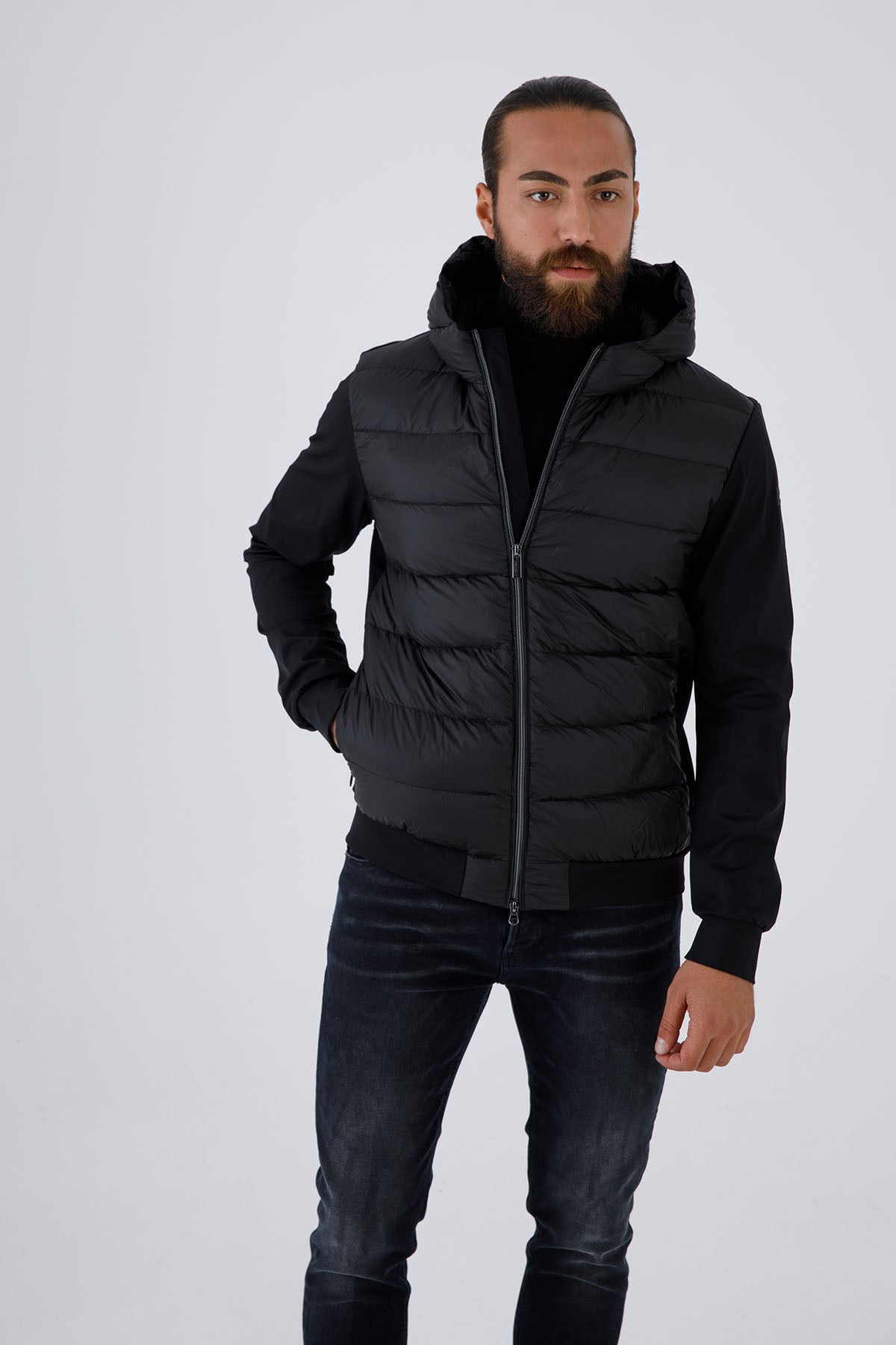 Hetrego Peter Kapüşonlu Puffer İnce Mont-Libas Trendy Fashion Store