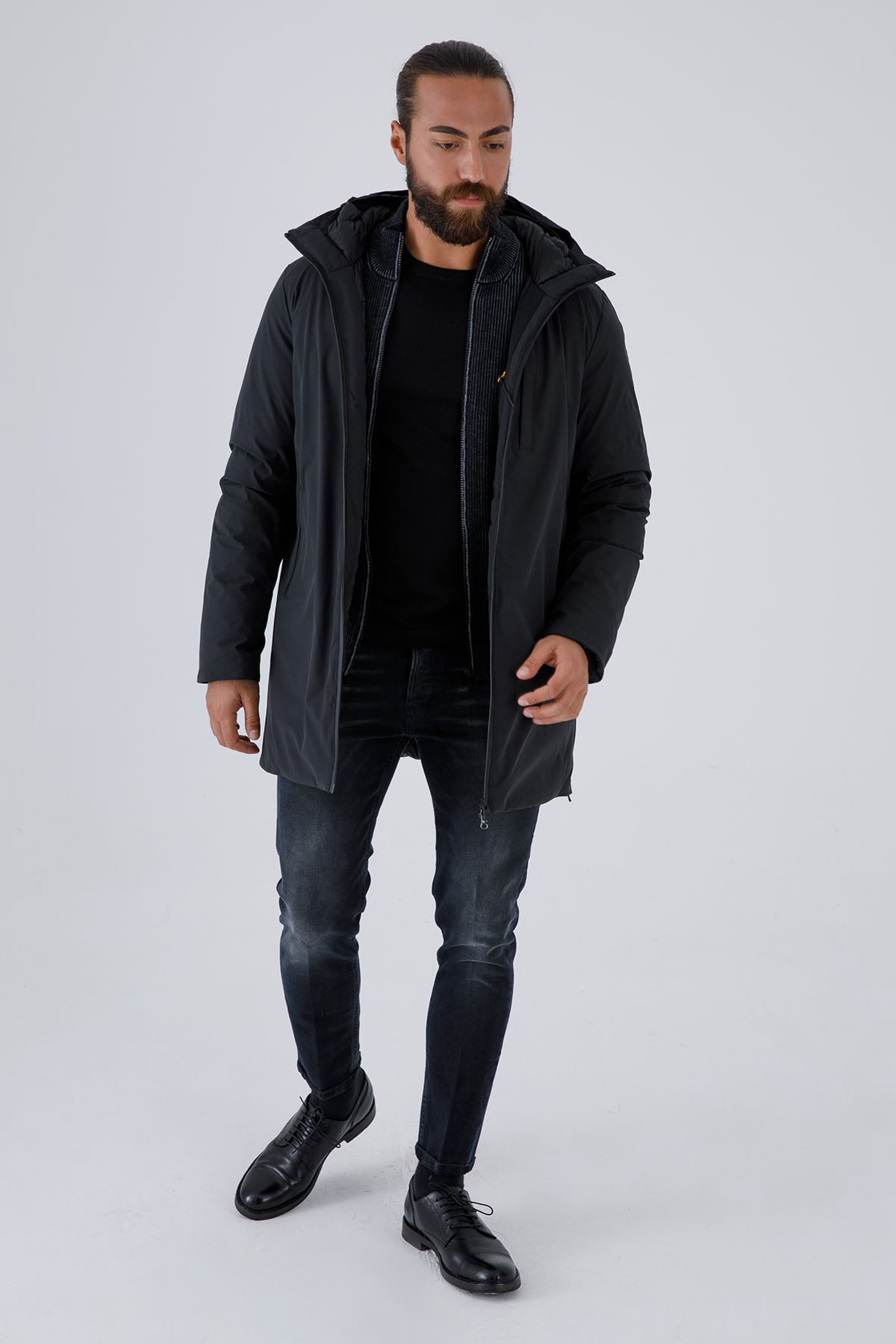 Hetrego Larry Puffer Kombinasyonlu Kapüşonlu Mont-Libas Trendy Fashion Store