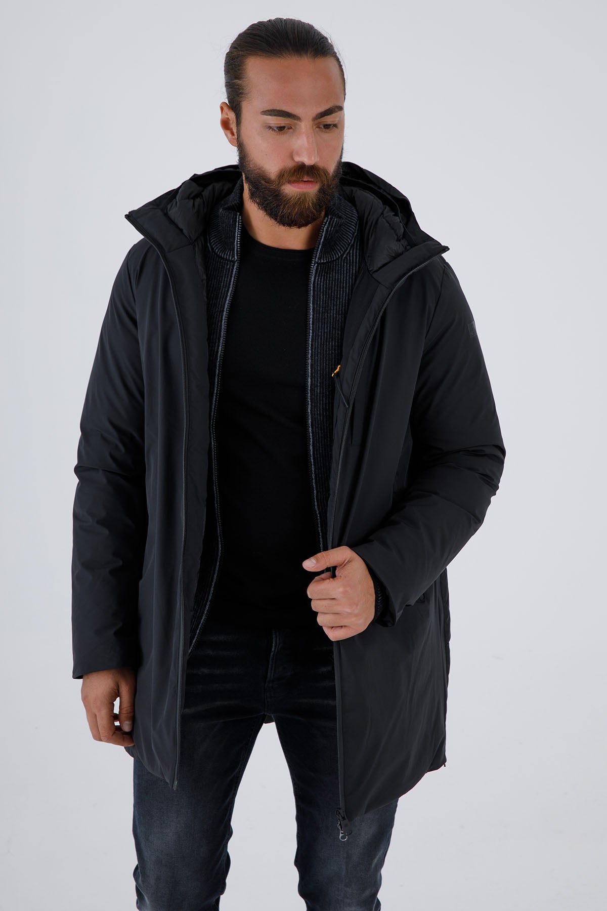 Hetrego Larry Puffer Kombinasyonlu Kapüşonlu Mont-Libas Trendy Fashion Store