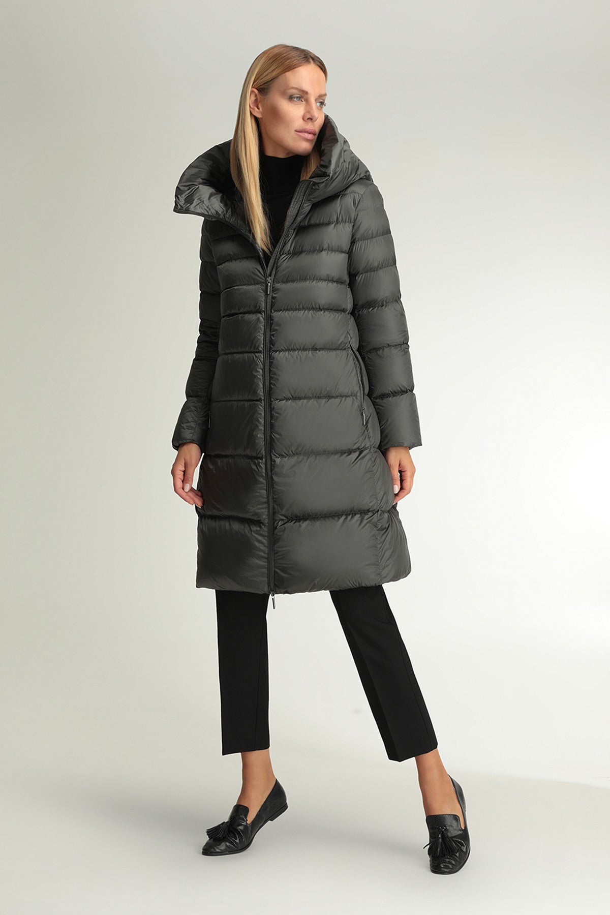 Hetrego Corinne Kabarık Yaka Puffer Uzun Mont-Libas Trendy Fashion Store