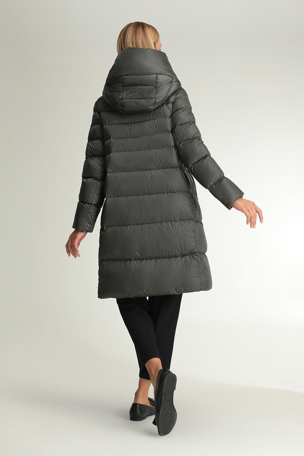 Hetrego Corinne Kabarık Yaka Puffer Uzun Mont-Libas Trendy Fashion Store