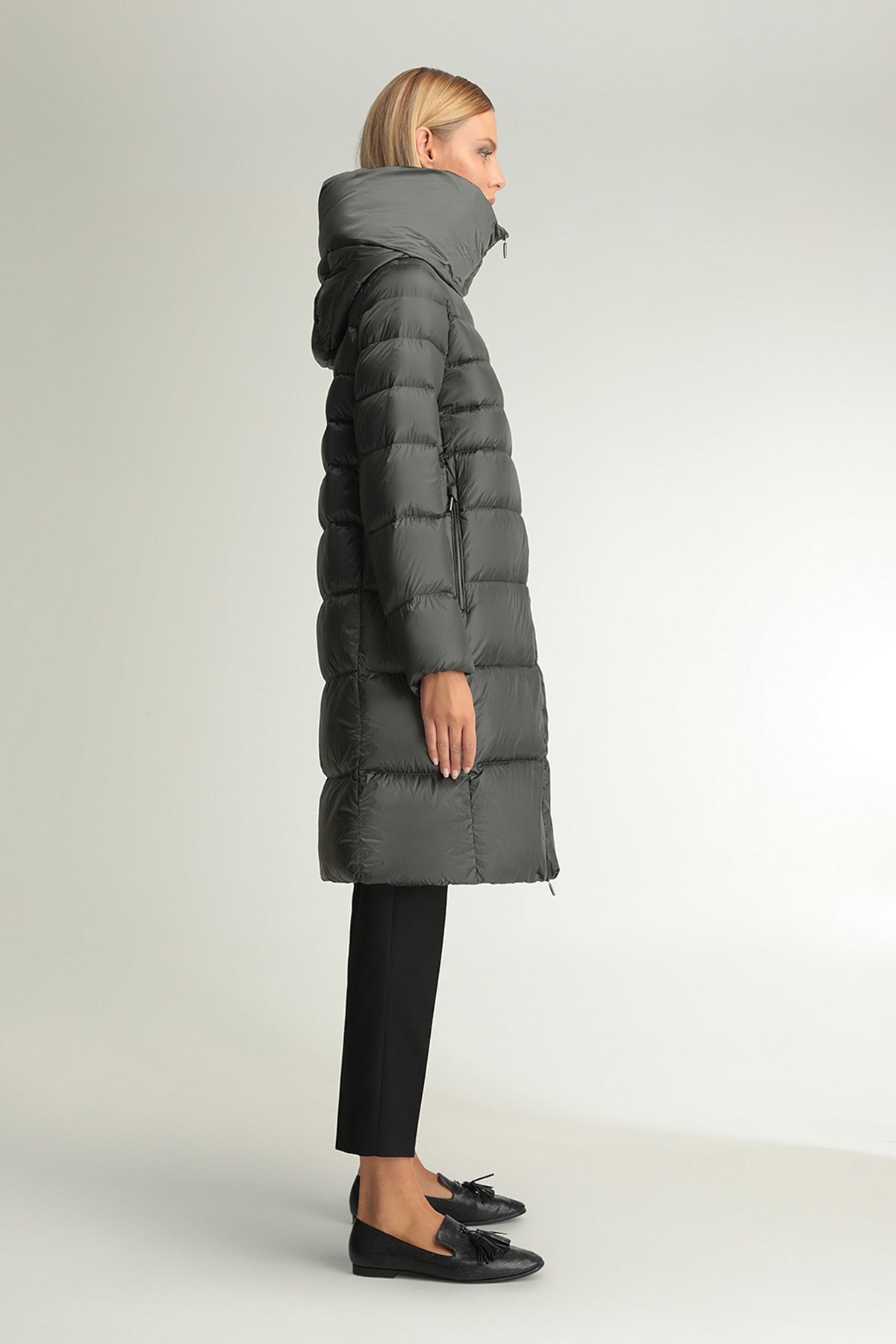 Hetrego Corinne Kabarık Yaka Puffer Uzun Mont-Libas Trendy Fashion Store