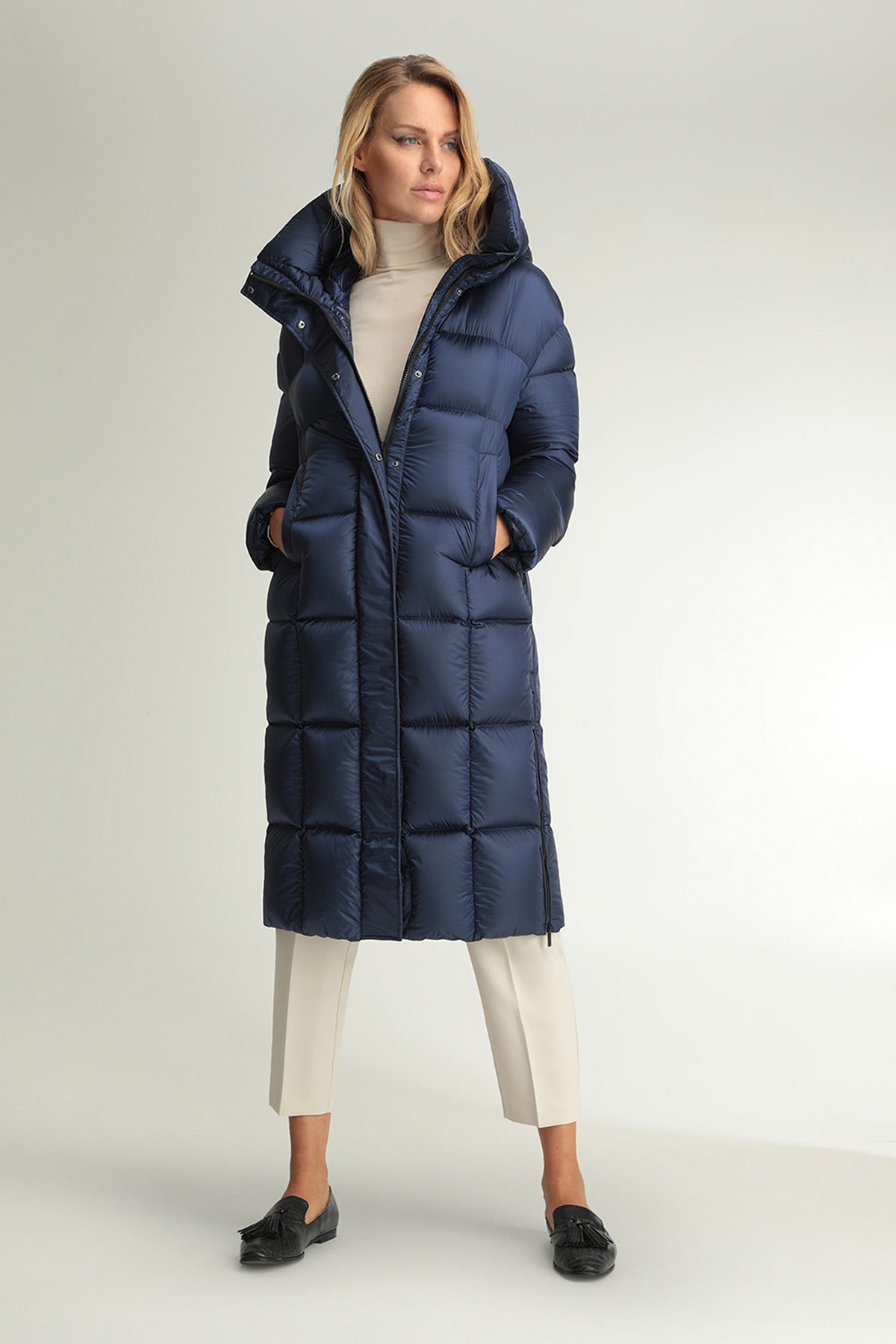 Hetrego Eunomia Kapüşonlu Kapitone Uzun Mont-Libas Trendy Fashion Store