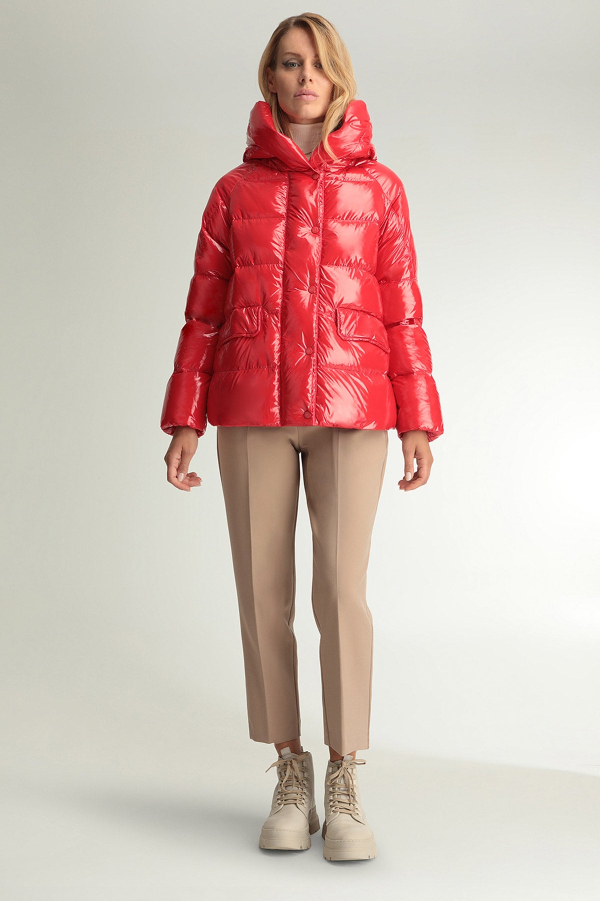 Hetrego Cyrene Parlak Puffer Mont-Libas Trendy Fashion Store