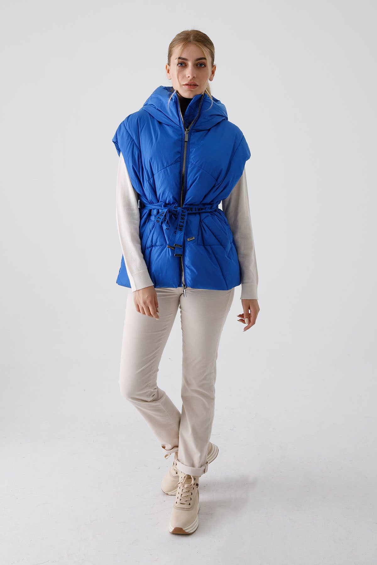 Hetrego Irene Geniş Kesim Kapüşonlu Puffer Yelek-Libas Trendy Fashion Store