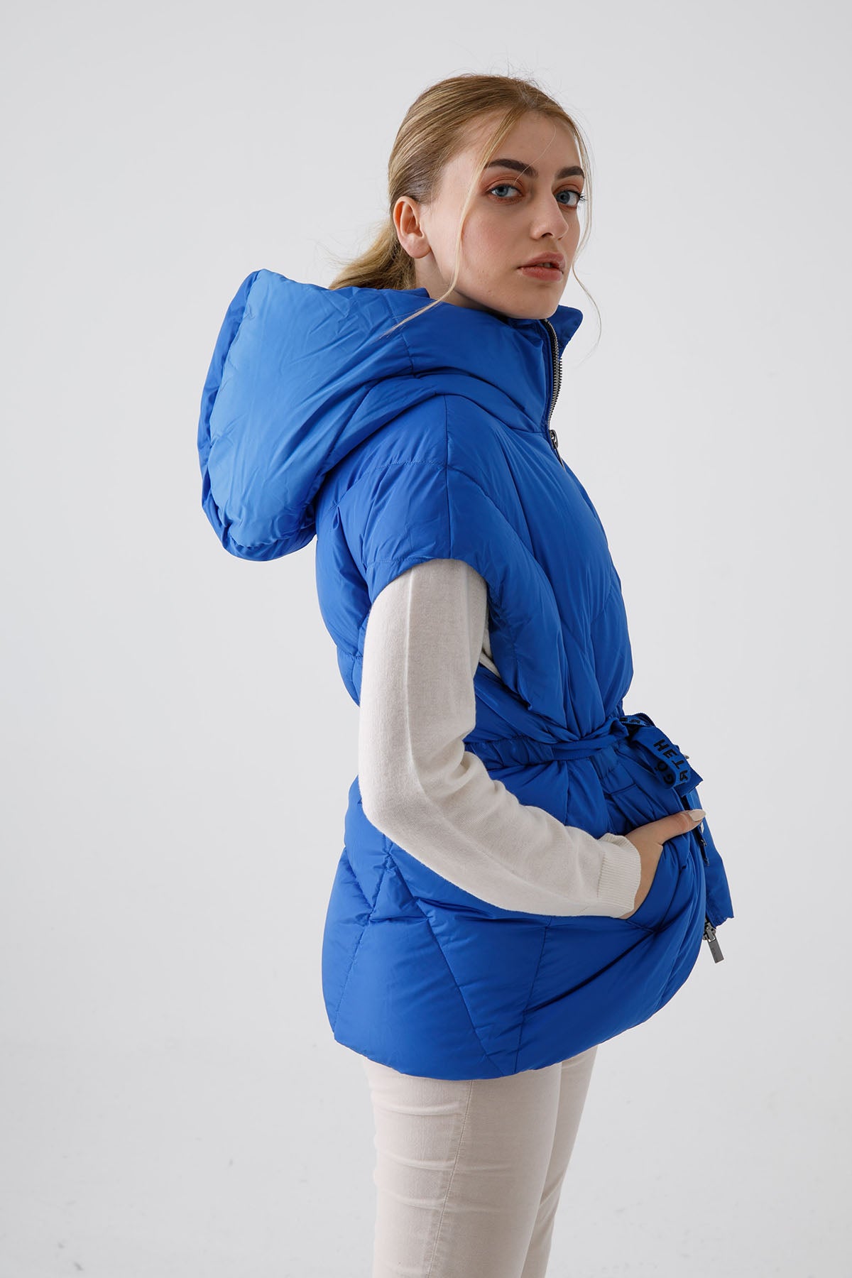 Hetrego Irene Geniş Kesim Kapüşonlu Puffer Yelek-Libas Trendy Fashion Store