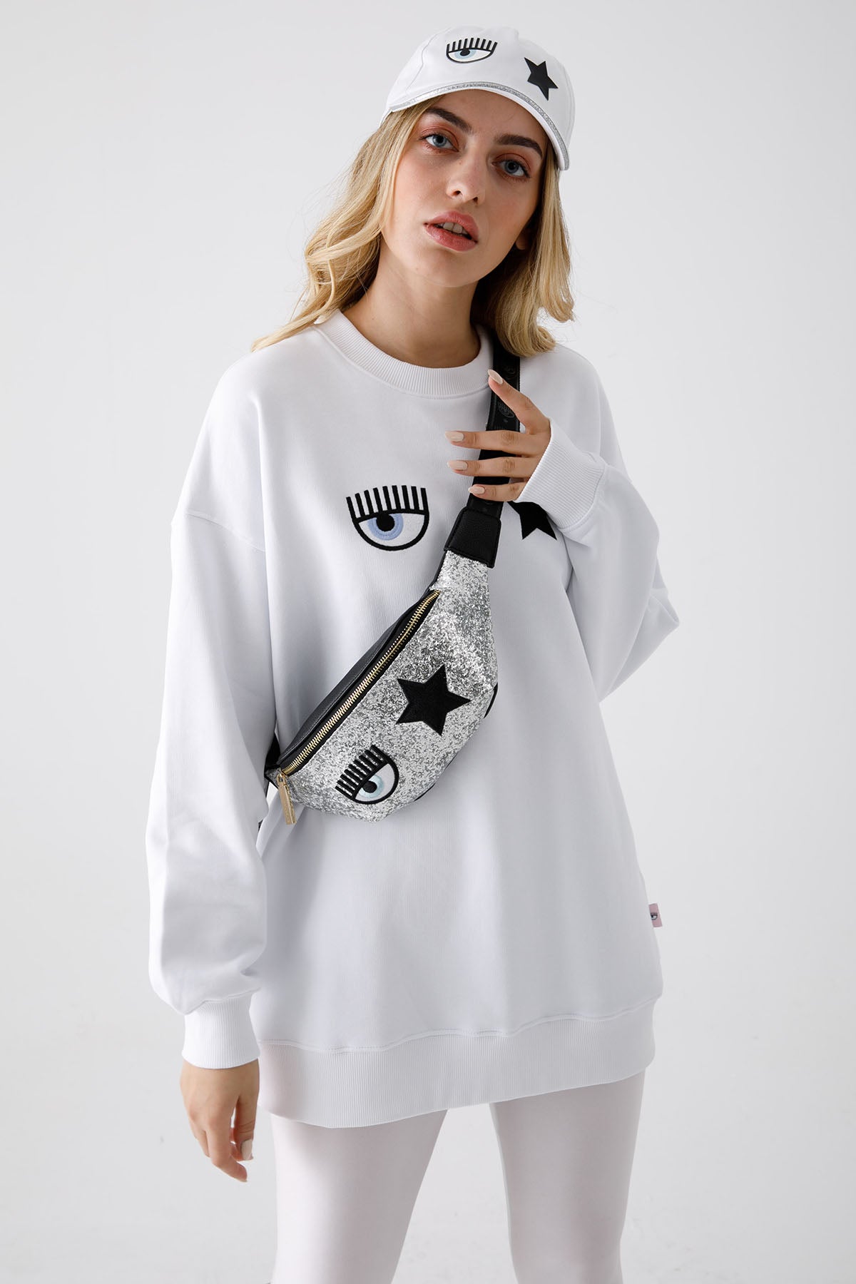 Chiara Ferragni Winking Eye Over Sweatshirt-Libas Trendy Fashion Store