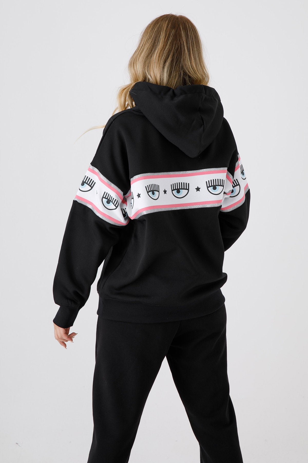 Chiara Ferragni Winking Eye Geniş Kesim Kapüşonlu Sweatshirt-Libas Trendy Fashion Store