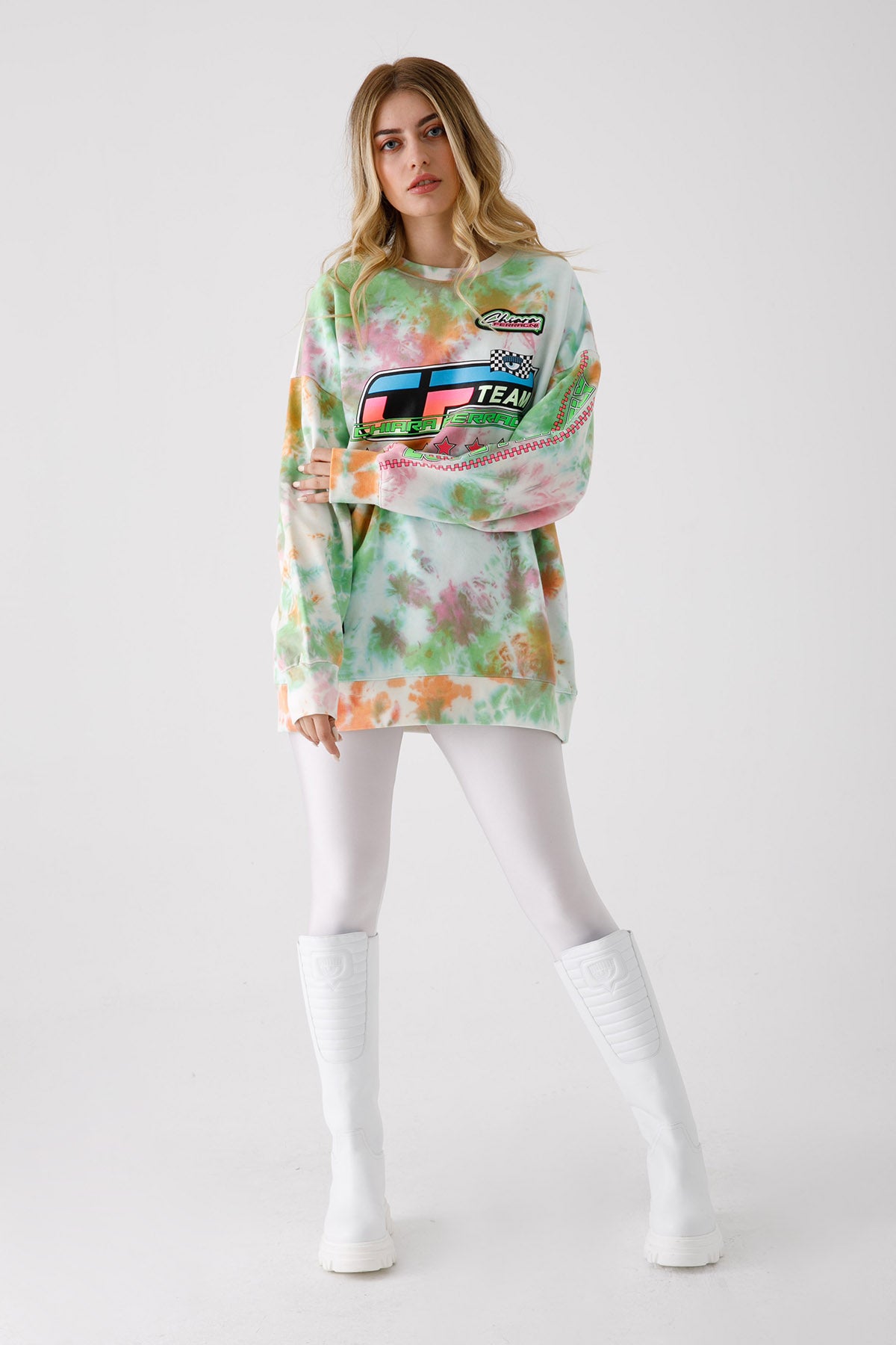 Chiara Ferragni Geniş Kesim Batik Sweatshirt-Libas Trendy Fashion Store