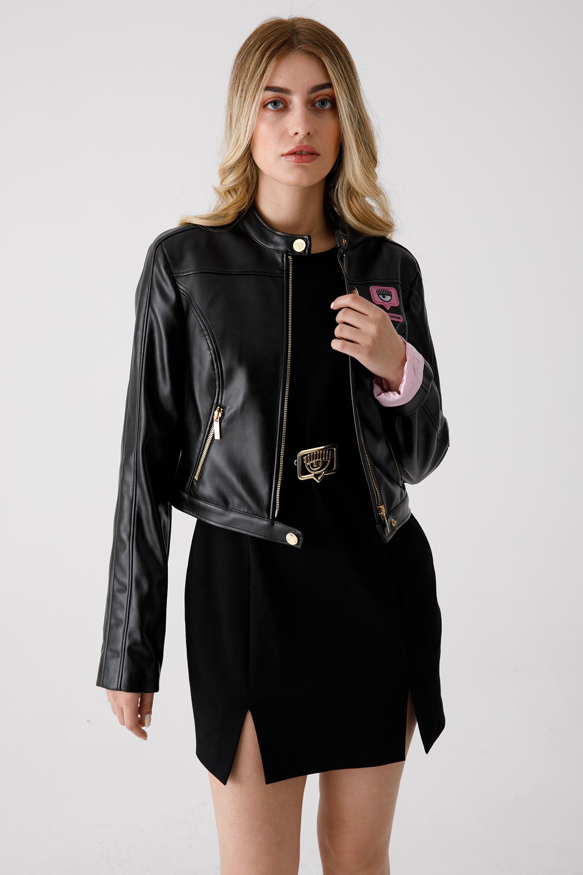 Chiara Ferragni Deri Ceket-Libas Trendy Fashion Store