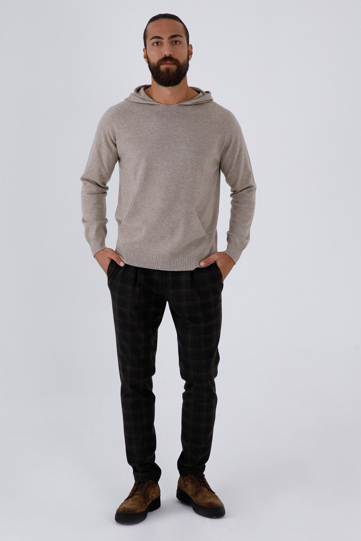 Gran Sasso Kaşmirli Kapüşonlu Yün Triko-Libas Trendy Fashion Store