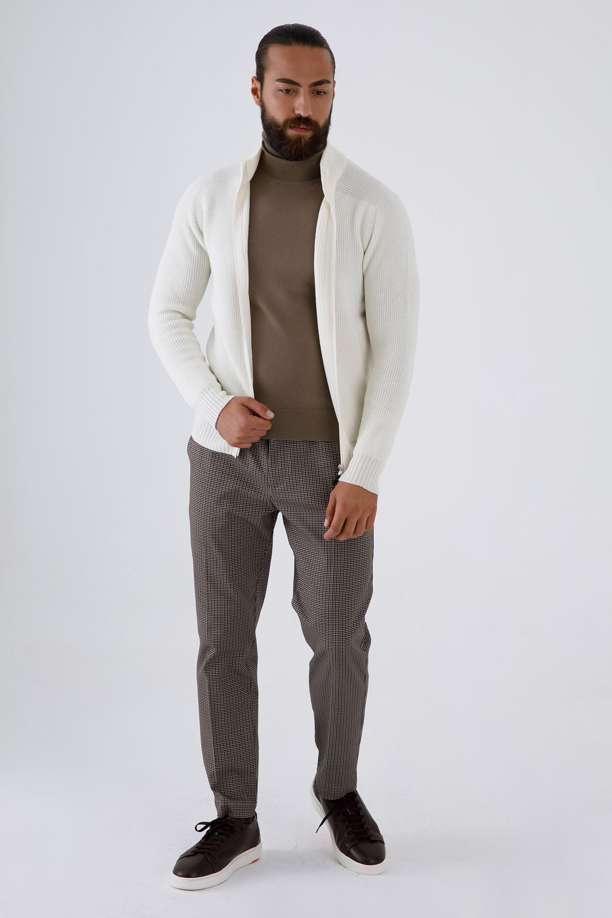 Gran Sasso Rain Wool Örgü Yün Triko Ceket-Libas Trendy Fashion Store