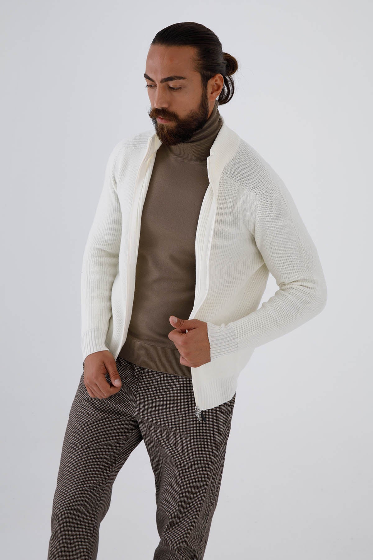 Gran Sasso Rain Wool Örgü Yün Triko Ceket-Libas Trendy Fashion Store