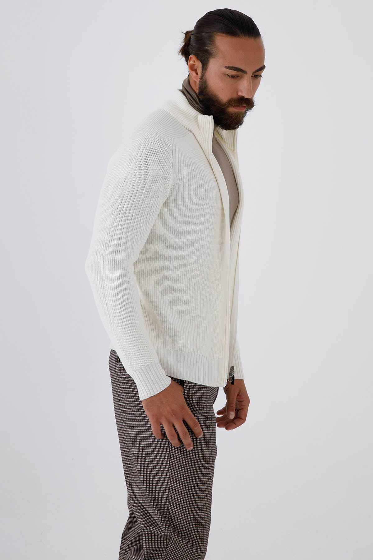 Gran Sasso Rain Wool Örgü Yün Triko Ceket-Libas Trendy Fashion Store