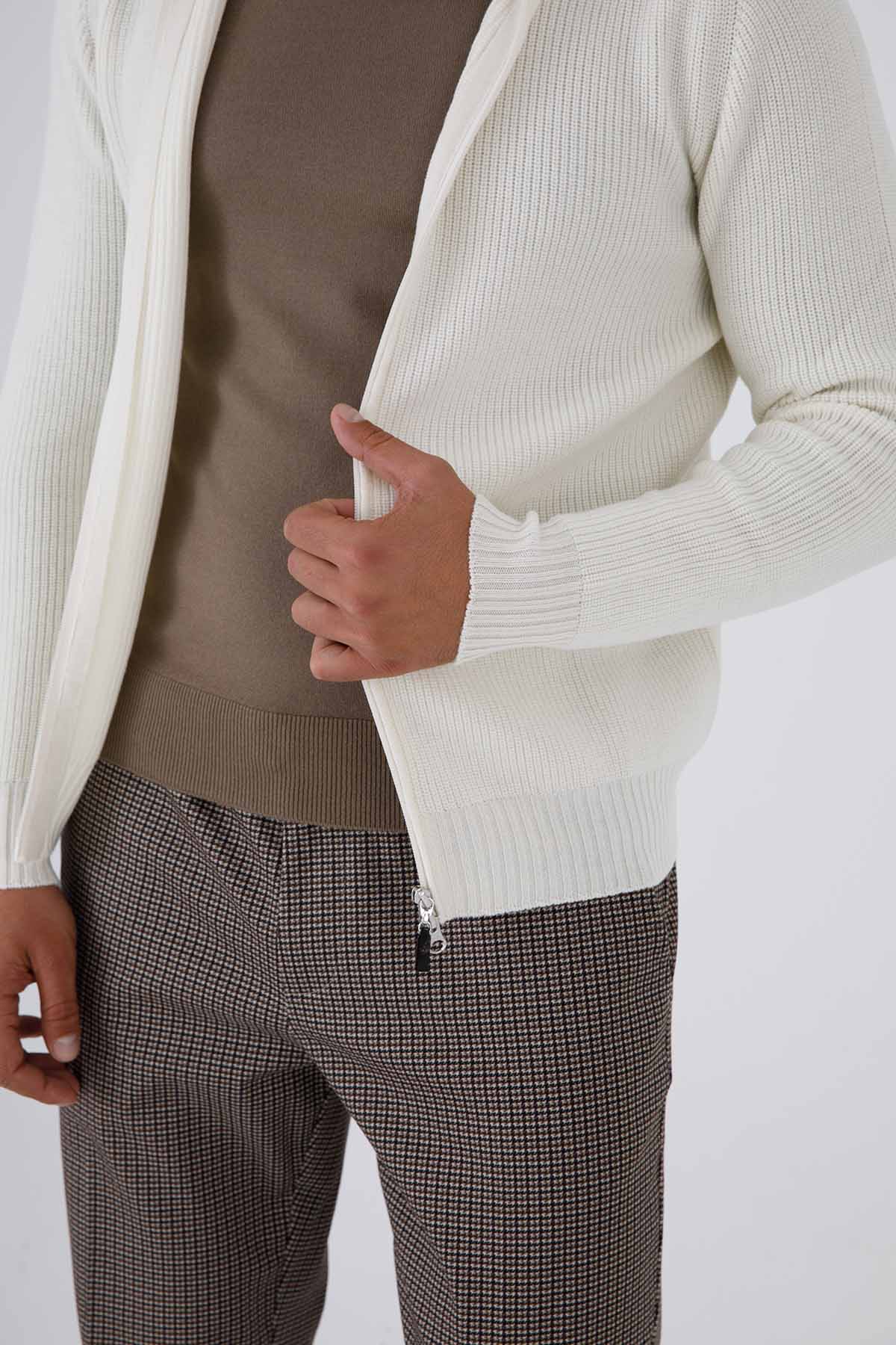 Gran Sasso Rain Wool Örgü Yün Triko Ceket-Libas Trendy Fashion Store