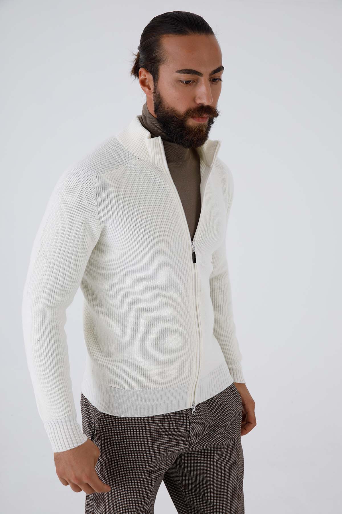 Gran Sasso Rain Wool Örgü Yün Triko Ceket-Libas Trendy Fashion Store