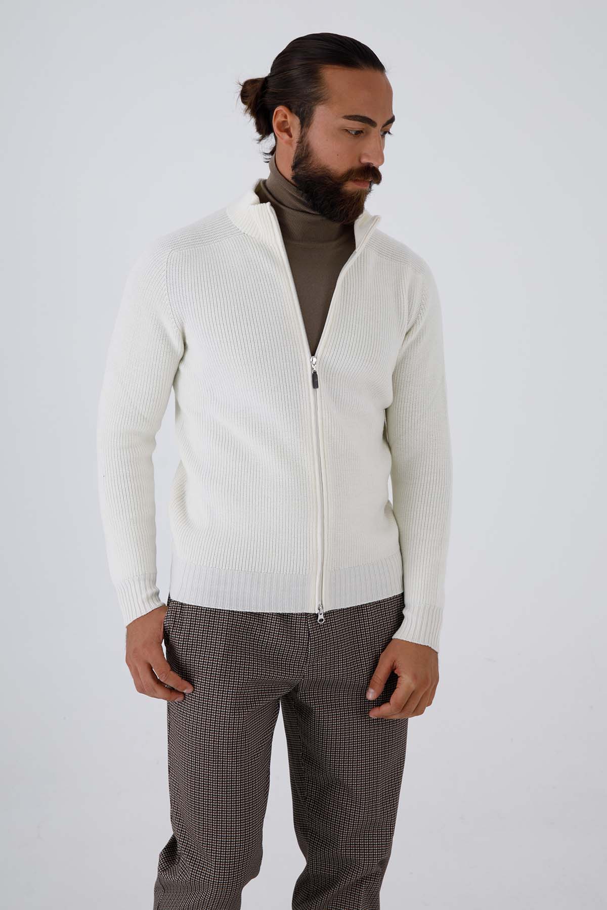 Gran Sasso Rain Wool Örgü Yün Triko Ceket-Libas Trendy Fashion Store