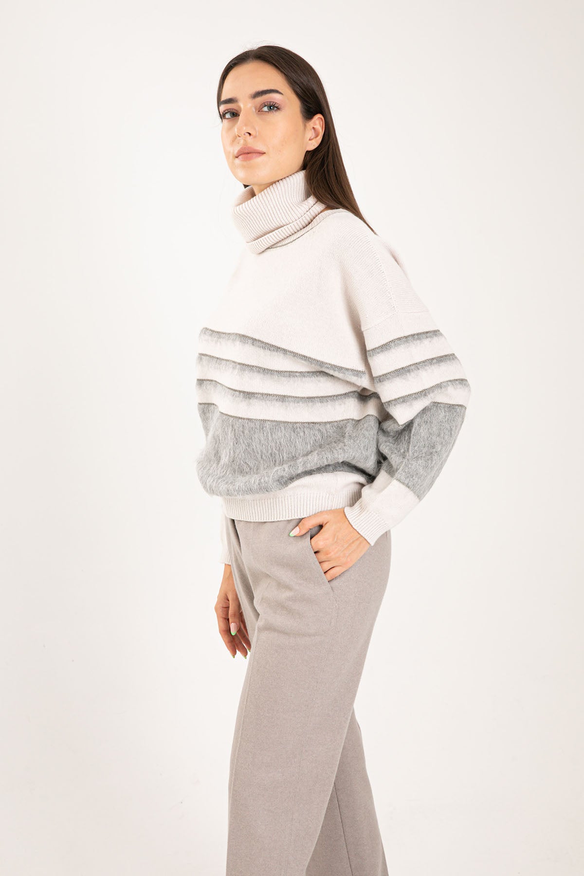 Tonet Balıkçı Yaka Kaşmirli Yün Triko-Libas Trendy Fashion Store