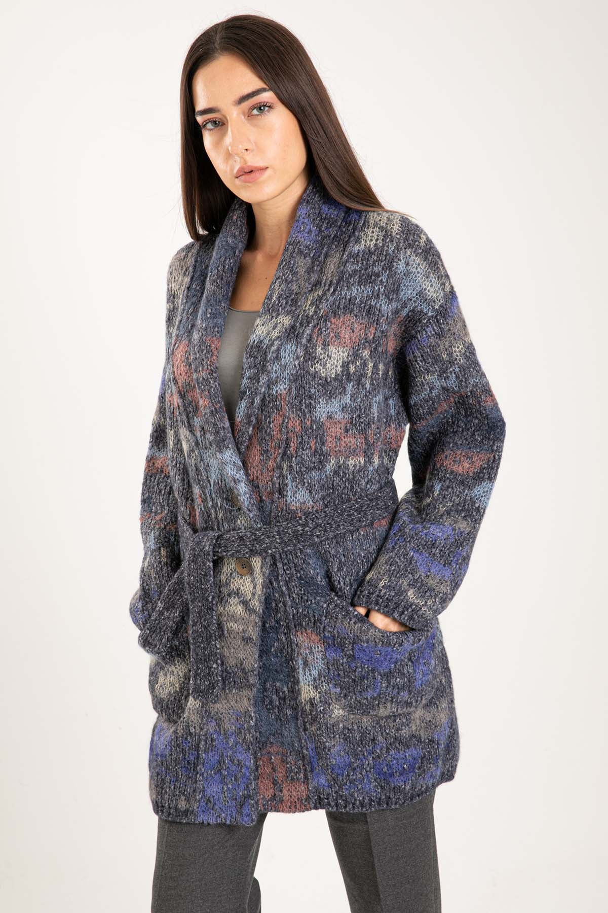 Tonet Belden Kuşaklı Kaşmirli Yün Ceket-Libas Trendy Fashion Store