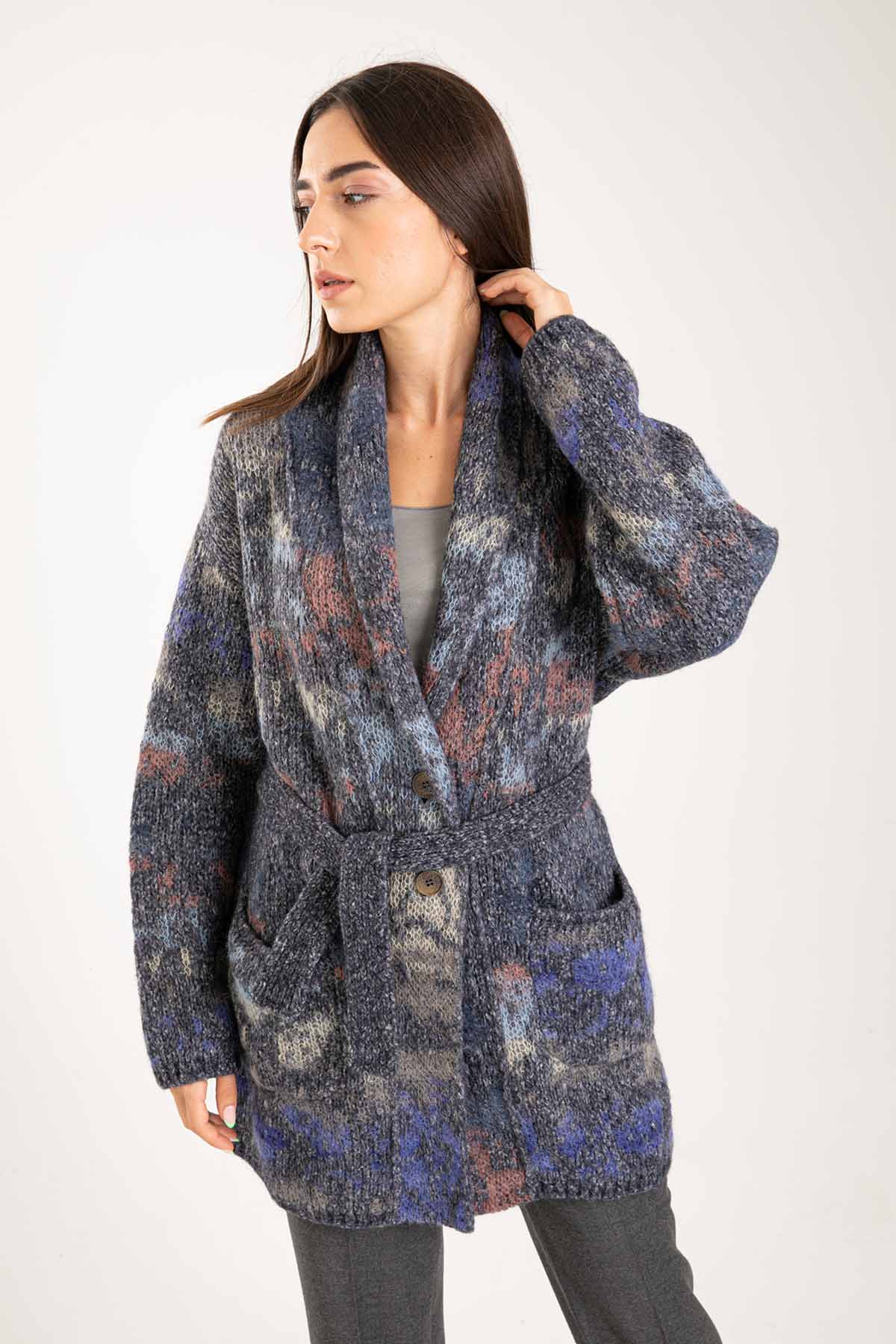 Tonet Belden Kuşaklı Kaşmirli Yün Ceket-Libas Trendy Fashion Store