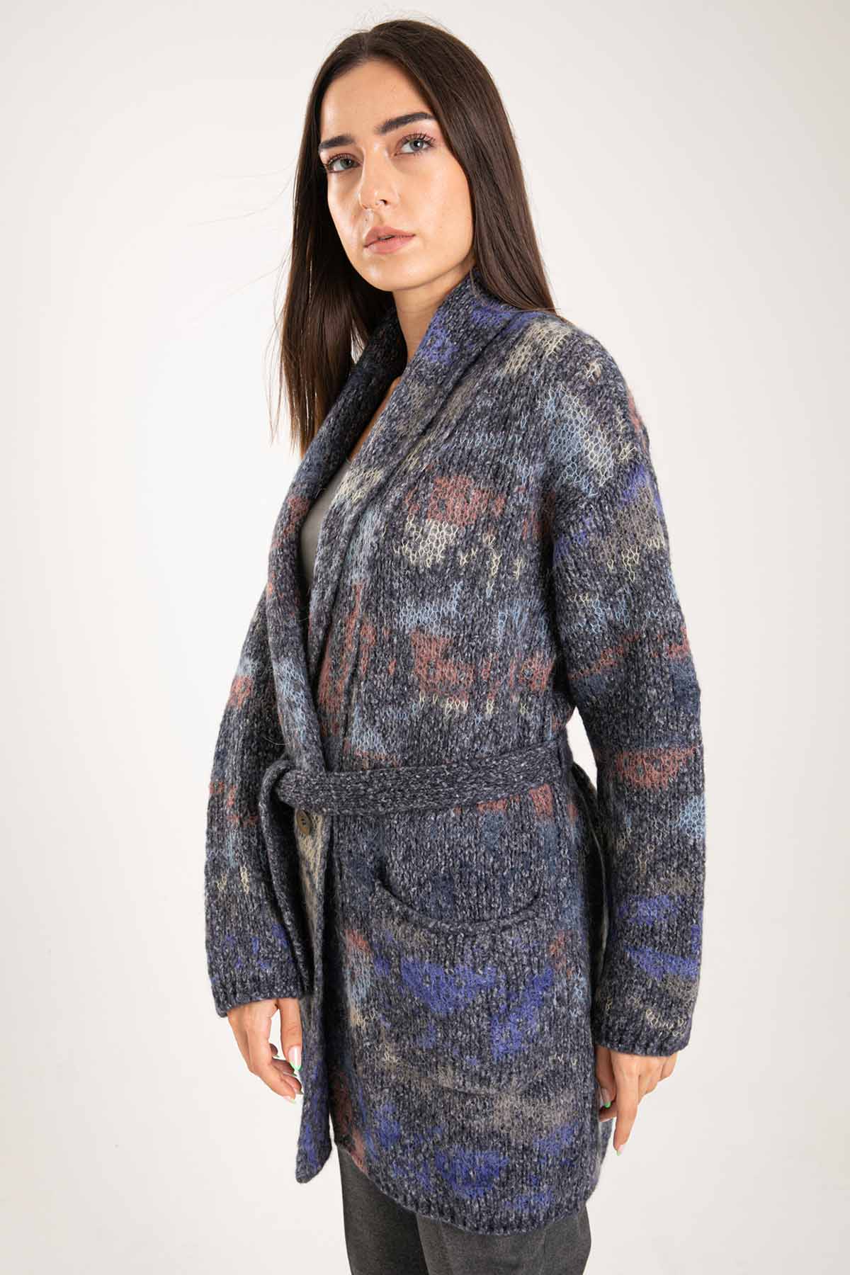 Tonet Belden Kuşaklı Kaşmirli Yün Ceket-Libas Trendy Fashion Store