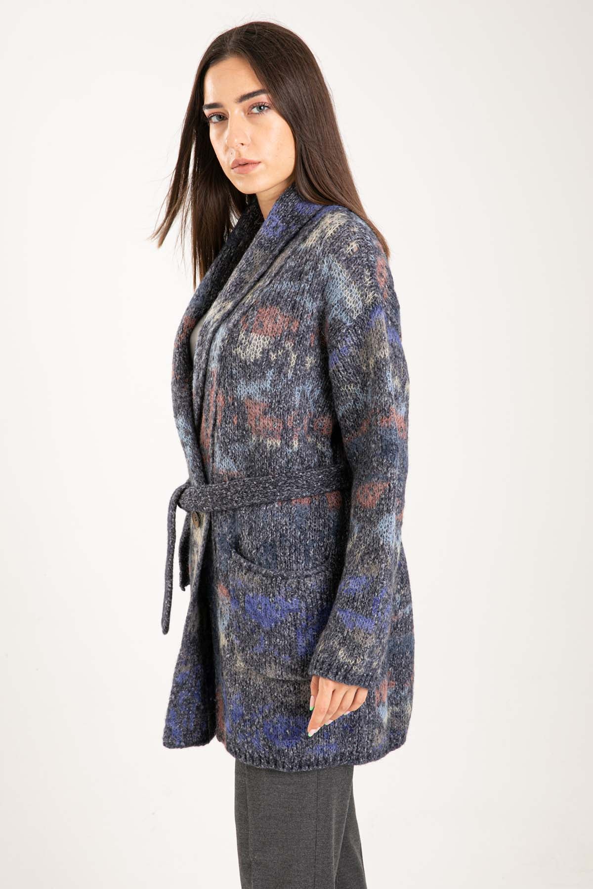 Tonet Belden Kuşaklı Kaşmirli Yün Ceket-Libas Trendy Fashion Store