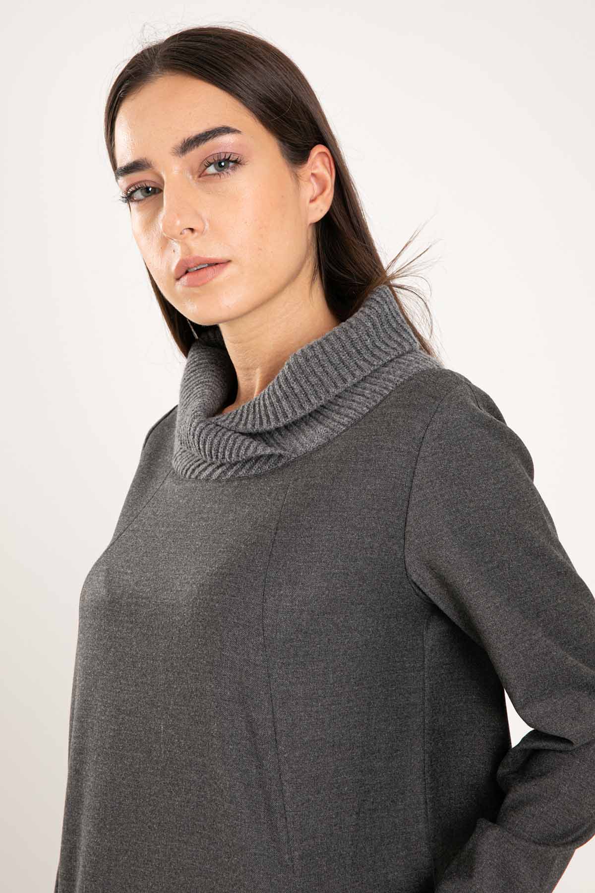 Tonet Diz Üstü Yün Elbise-Libas Trendy Fashion Store