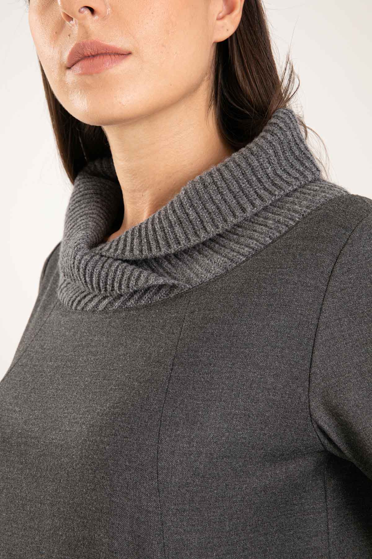 Tonet Diz Üstü Yün Elbise-Libas Trendy Fashion Store