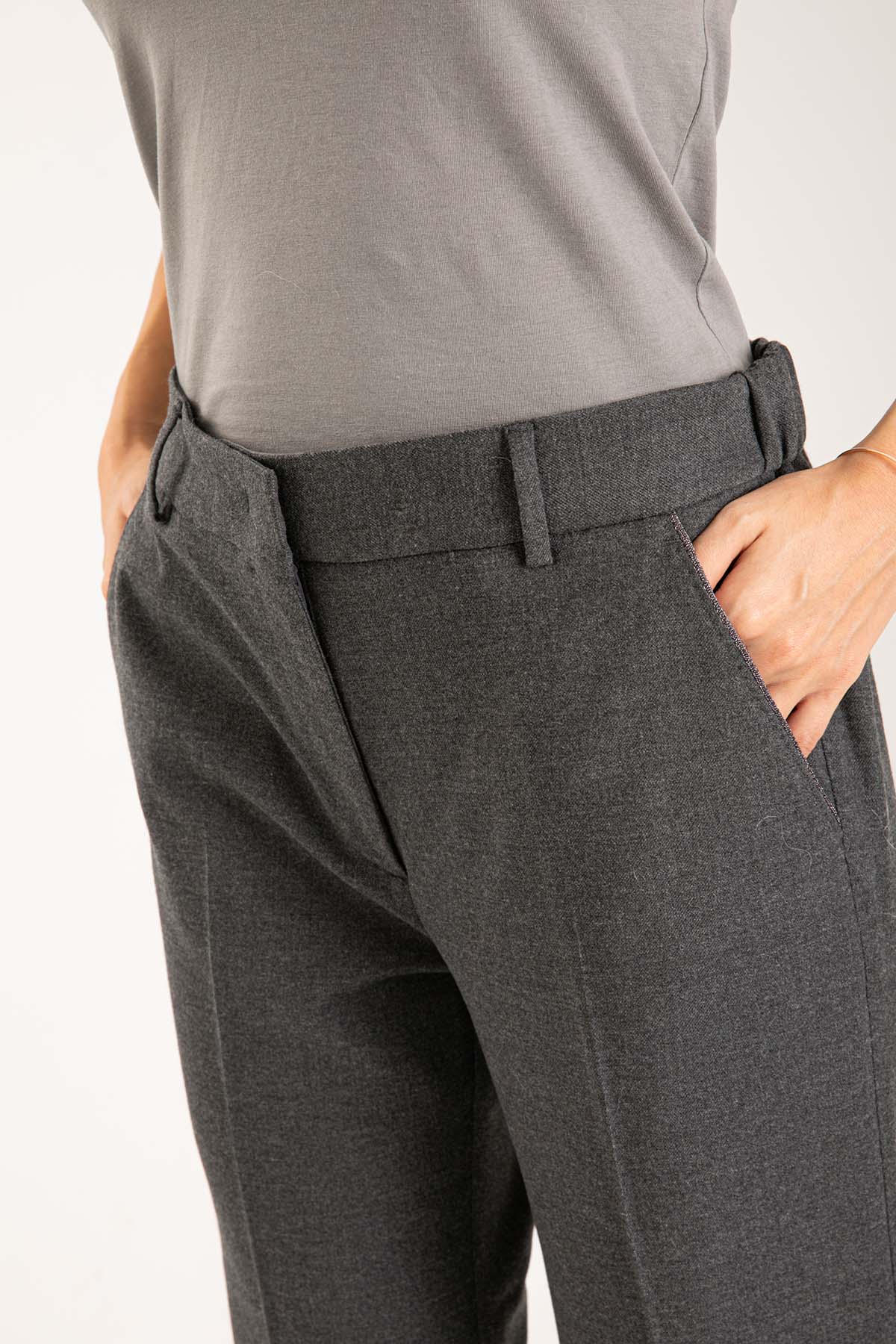 Tonet Duble Paça Streç Yün Pantolon-Libas Trendy Fashion Store