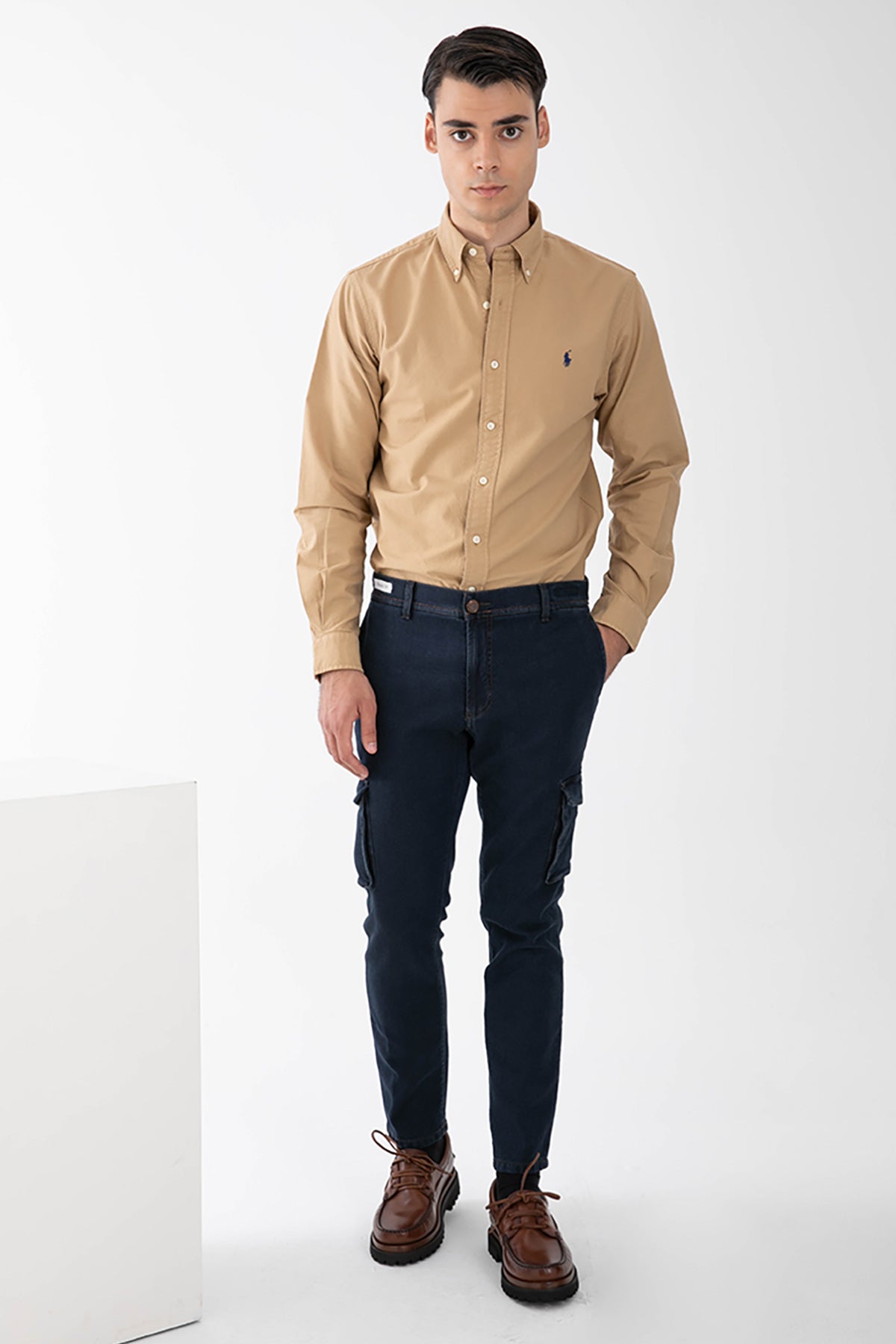 Richard J. Brown Nairobi Slim Regular Denim Kargo Pantolon-Libas Trendy Fashion Store